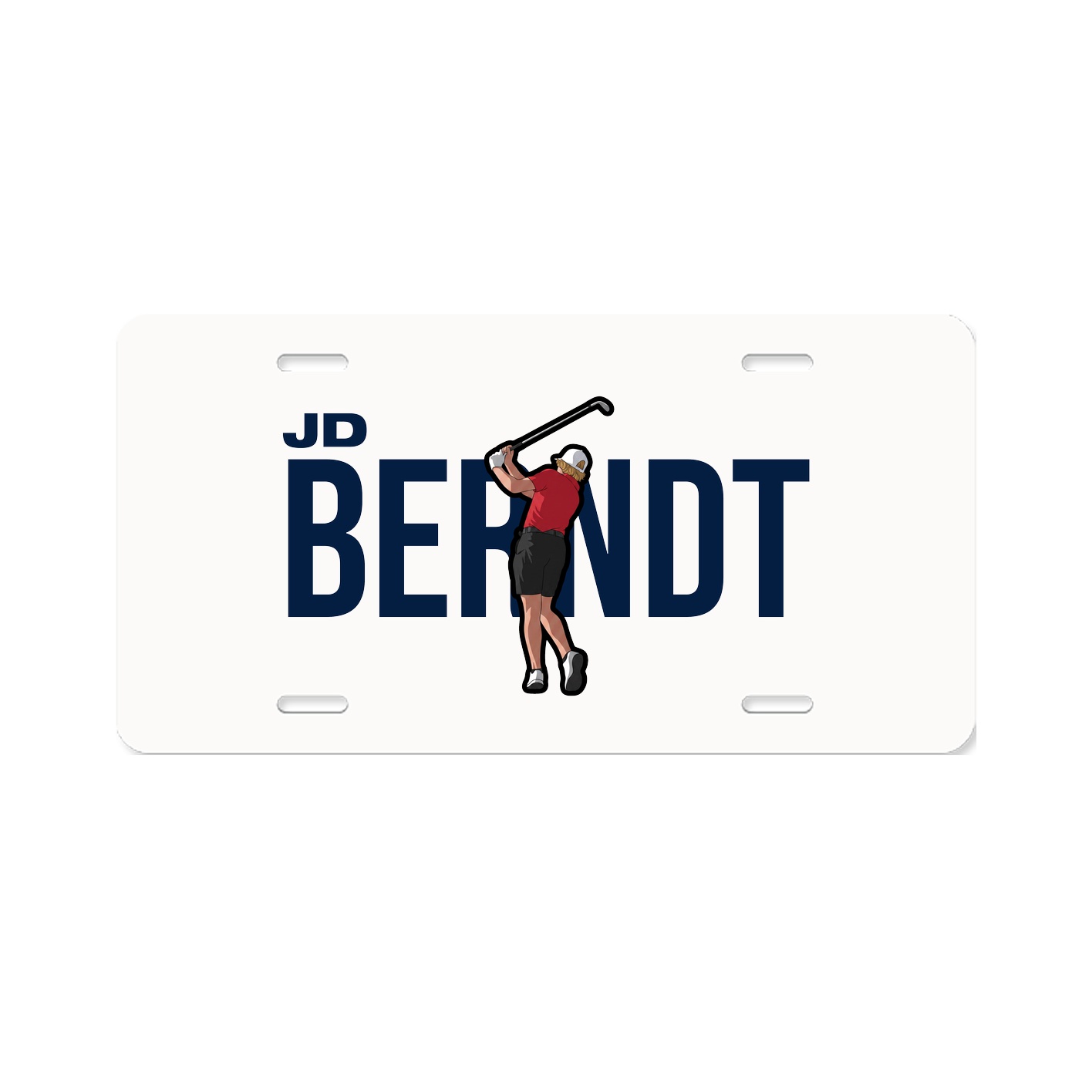 License Plate — Player Name in Classic