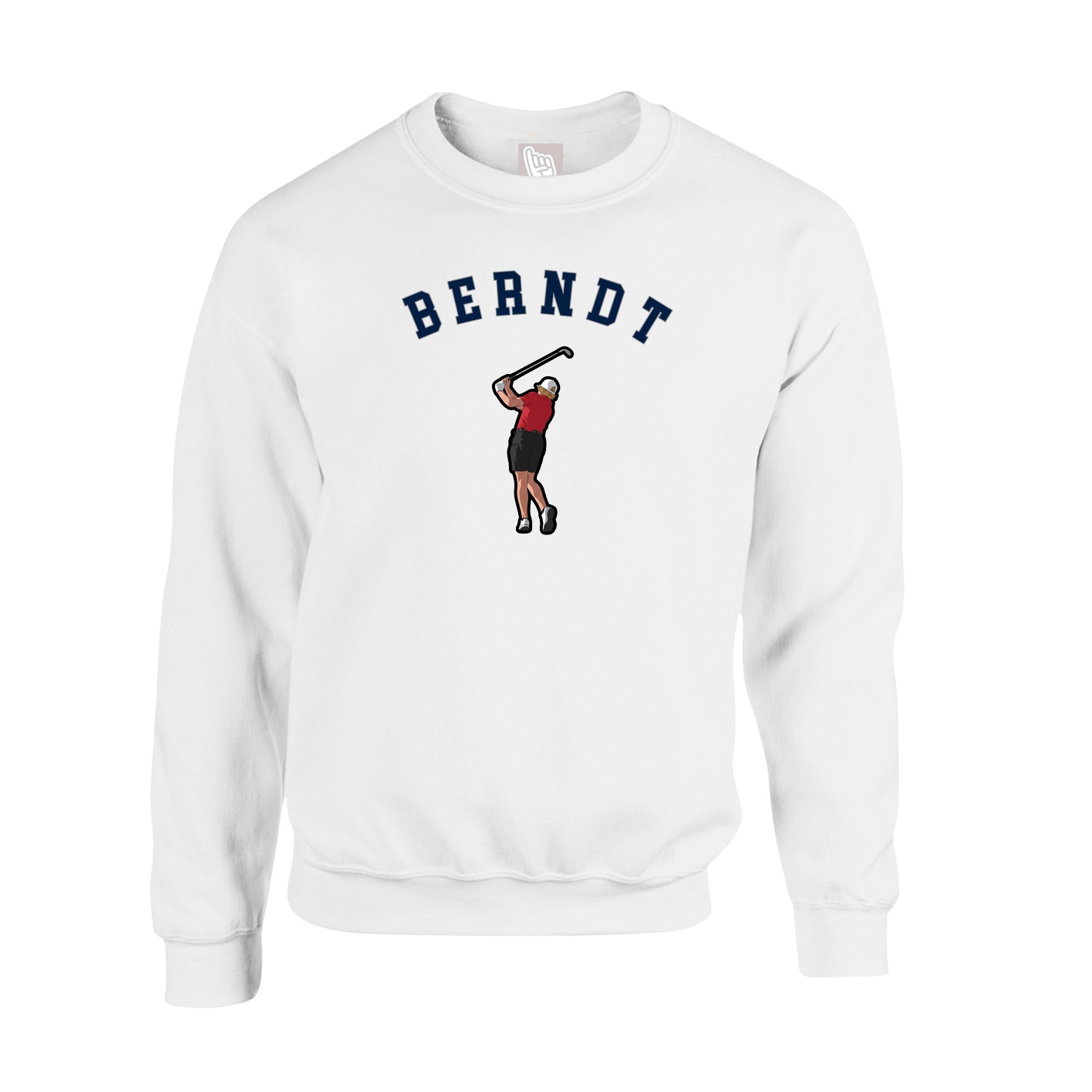 Fleece Crew — Shirsey Arch in White