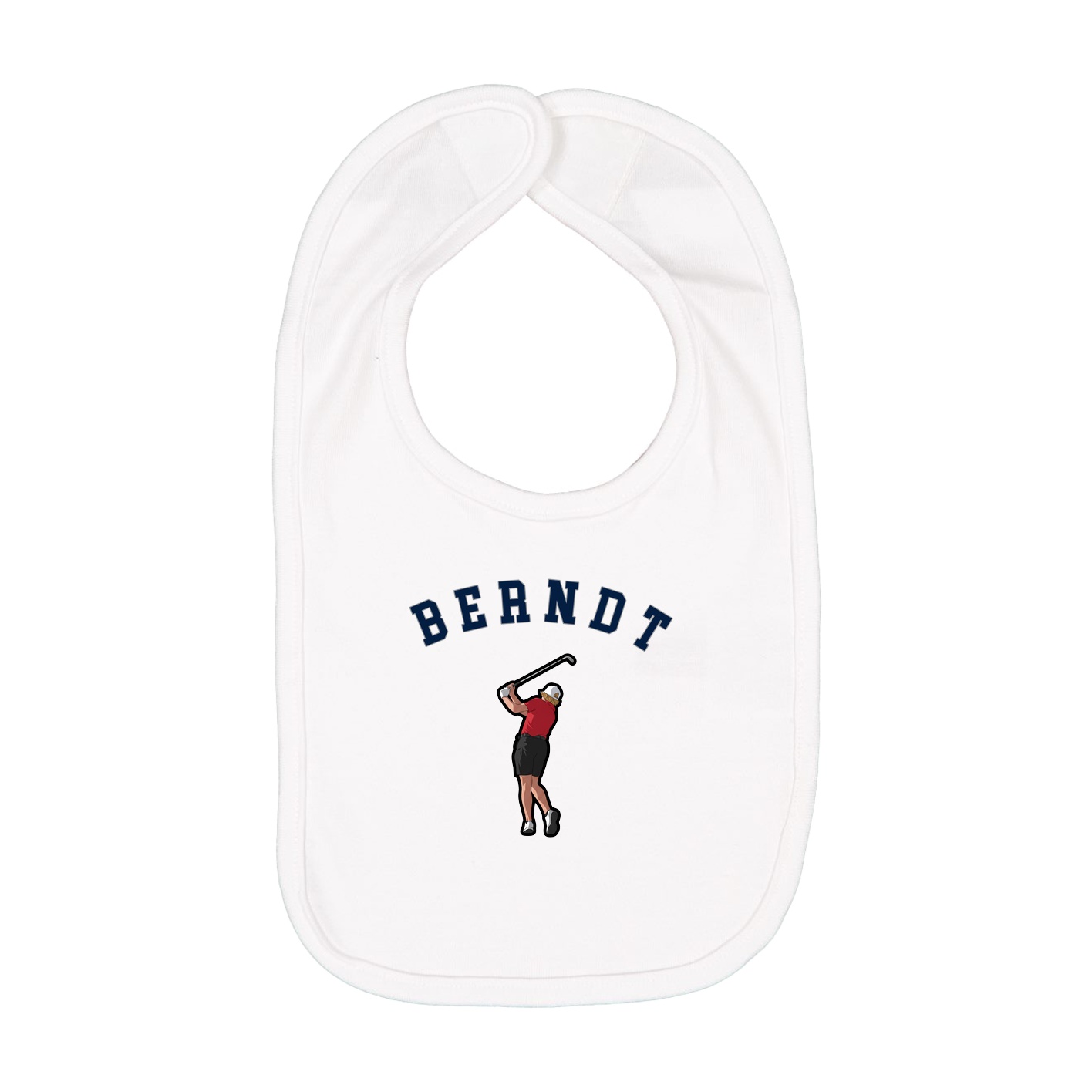 Infant Bib — Shirsey Arch in White
