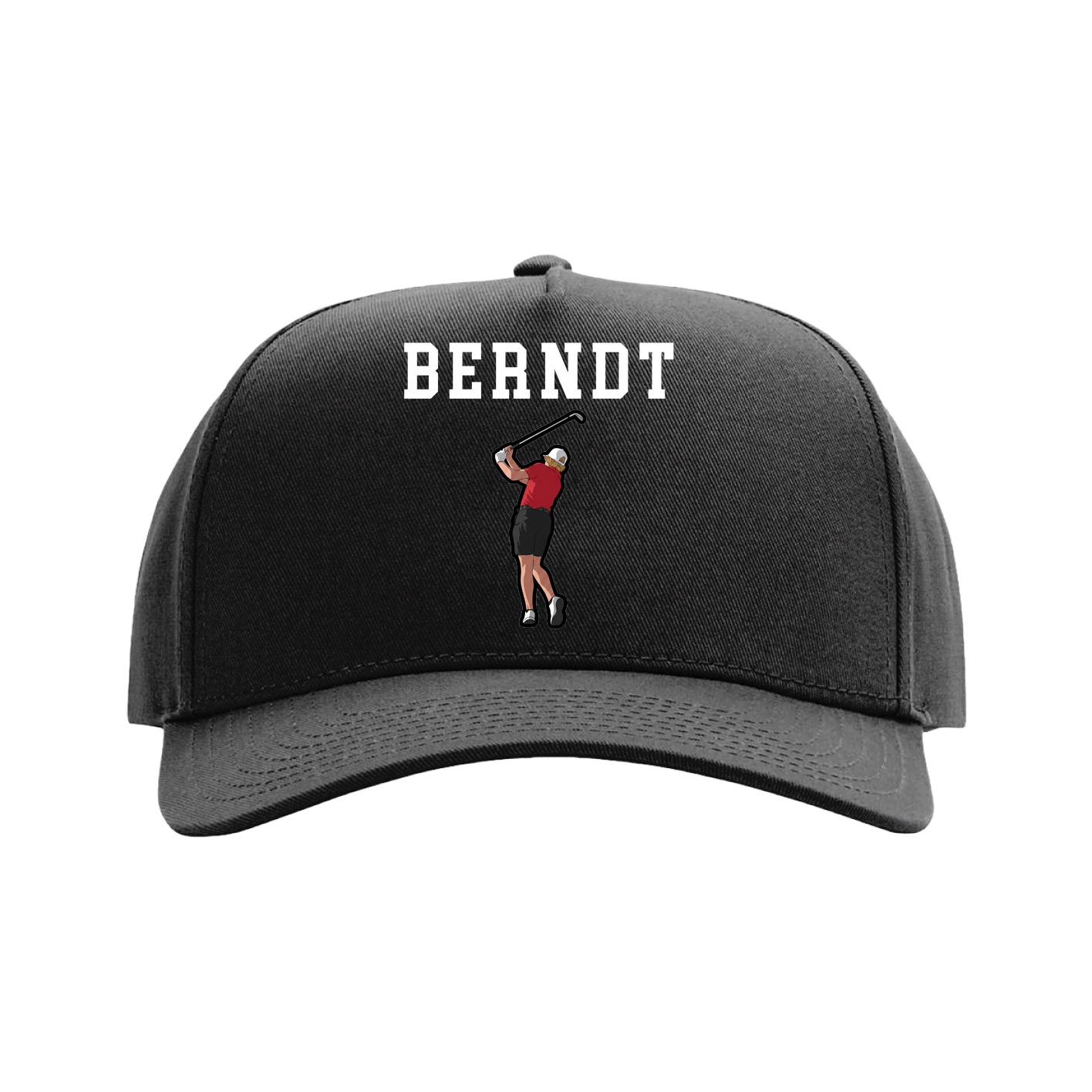 Full Fabric Five-Panel Champ Cap — Shirsey in Black