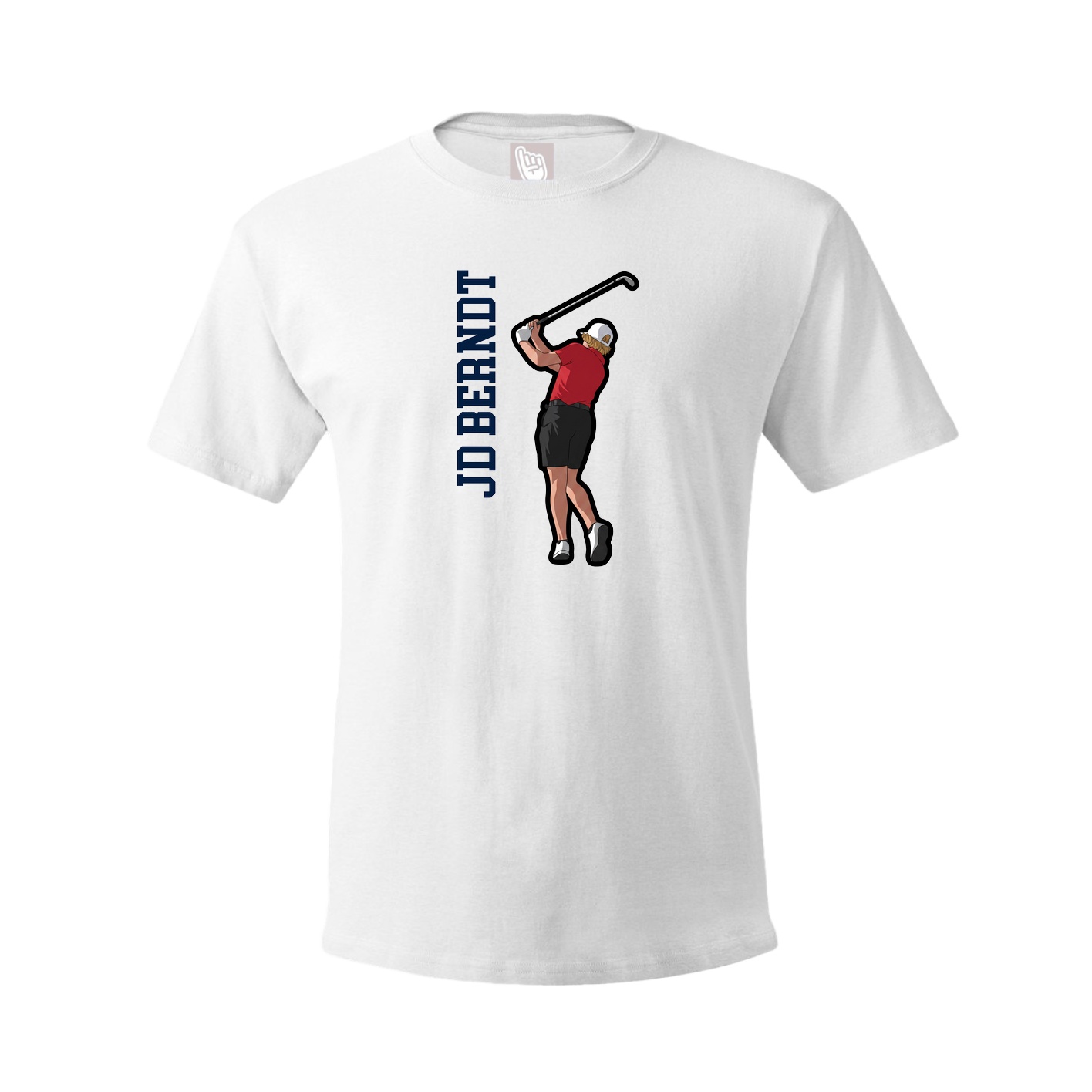 Youth Tee — Name Vertical in White
