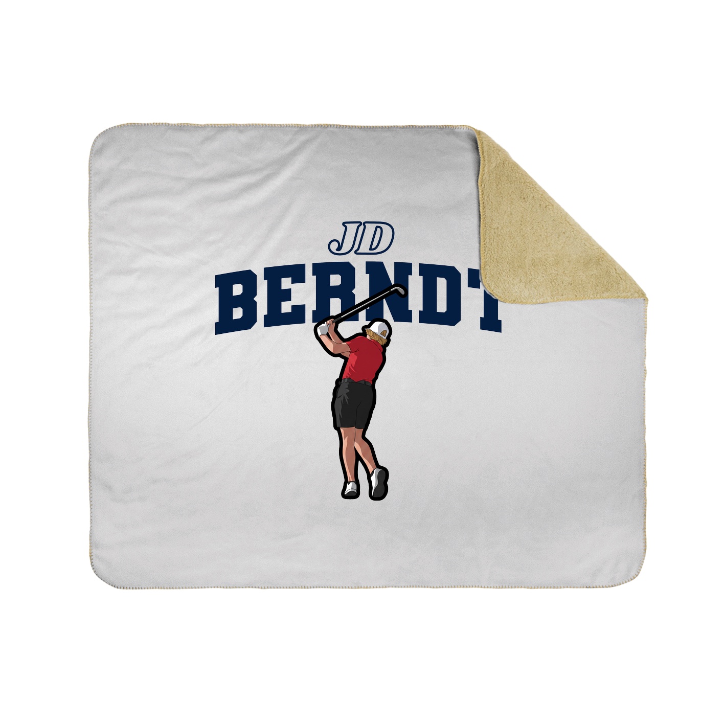 Throw Blanket — Name Arch in White