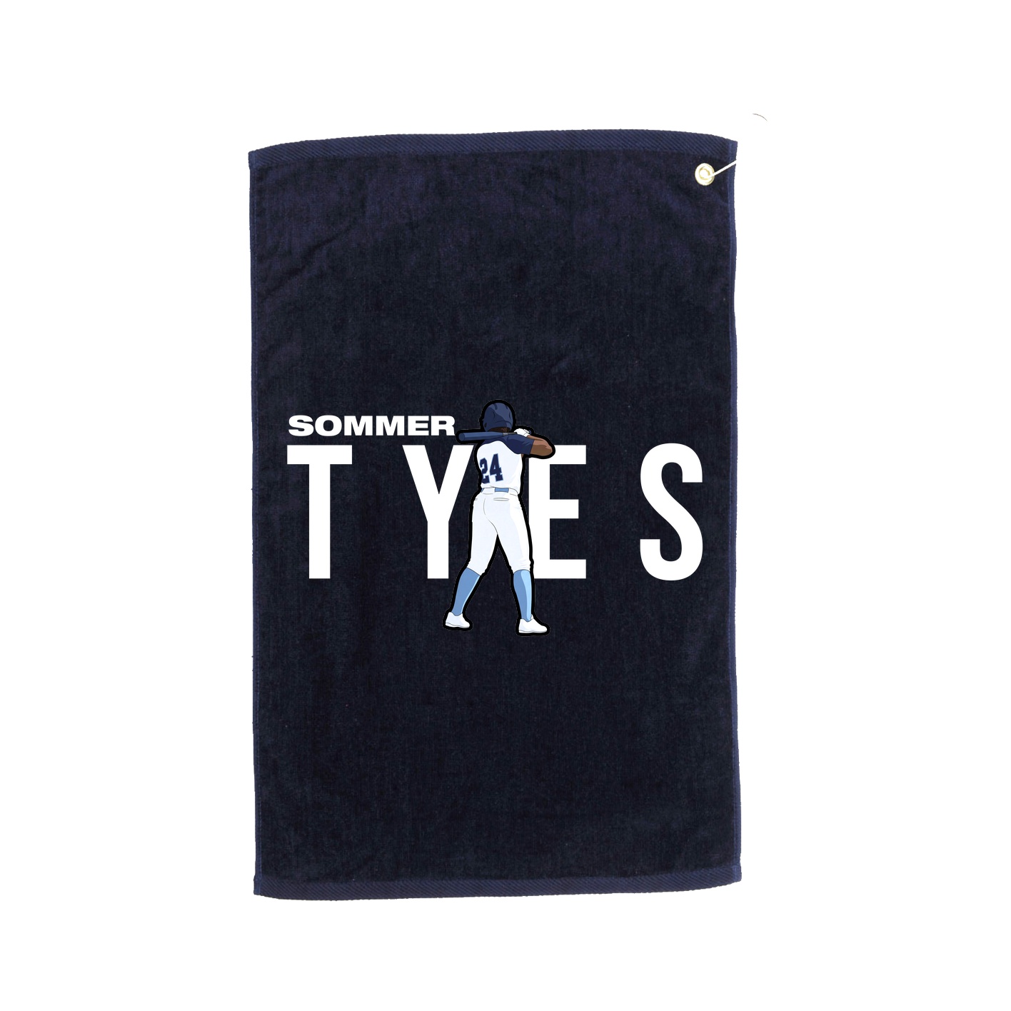 Golf Towel — Player Name in Navy