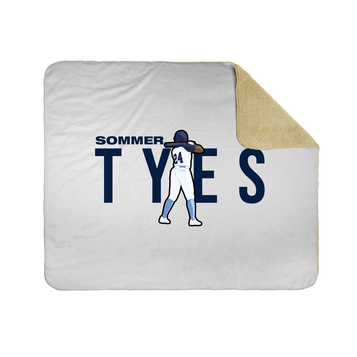 Throw Blanket — Player Name in White