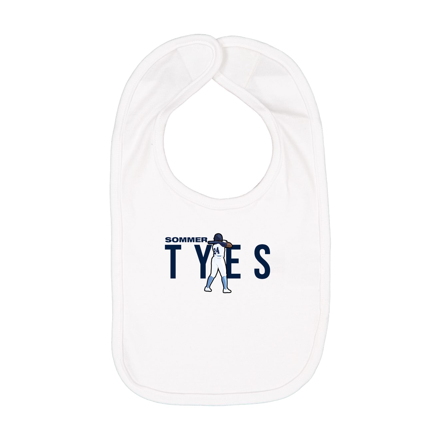 Infant Bib — Player Name in White