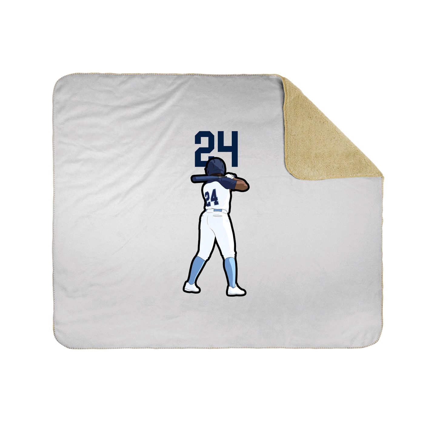 Throw Blanket — Number Top in White