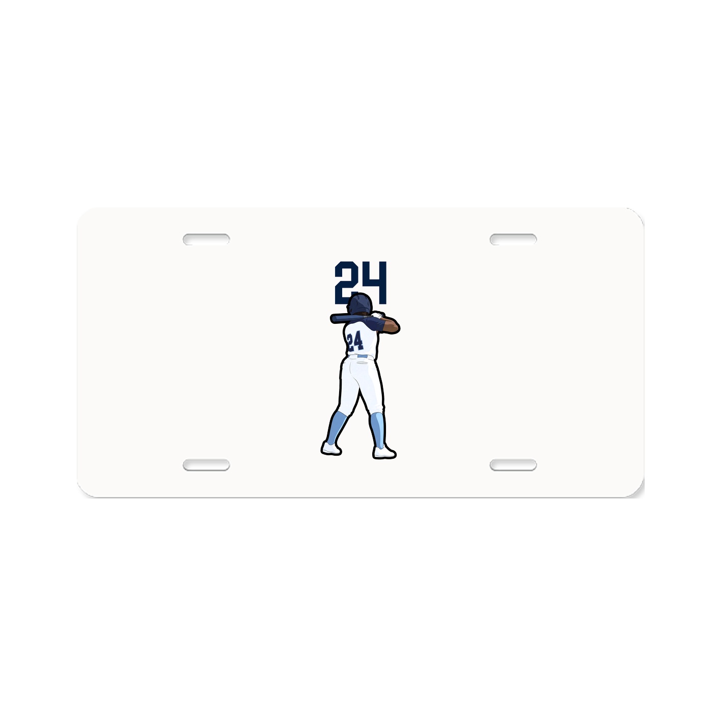 License Plate — Number Top in Classic