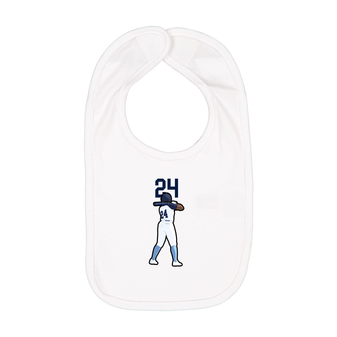 Infant Bib — Number Top in White