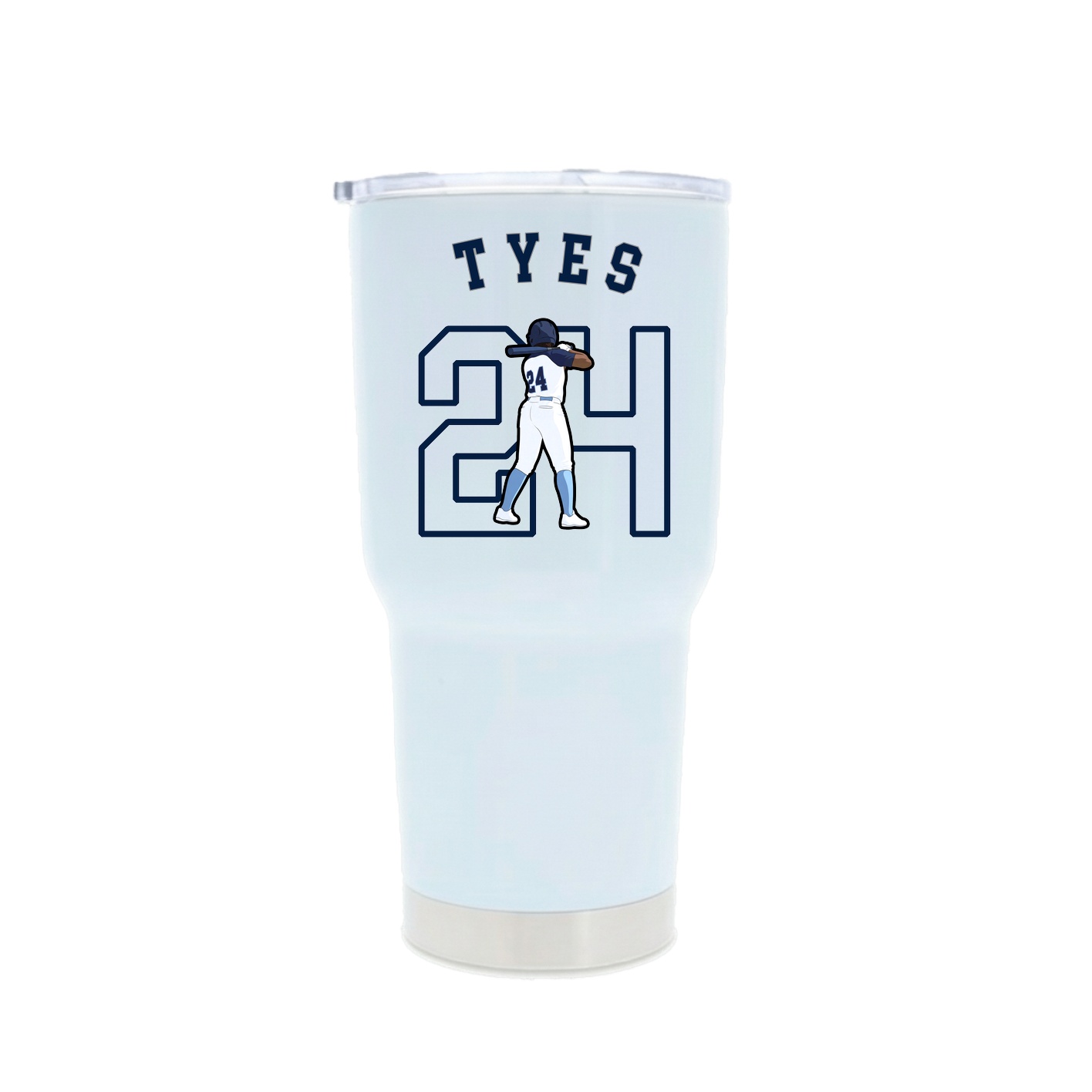 30oz Stainless Steel Tumbler — Shirsey Arch in White