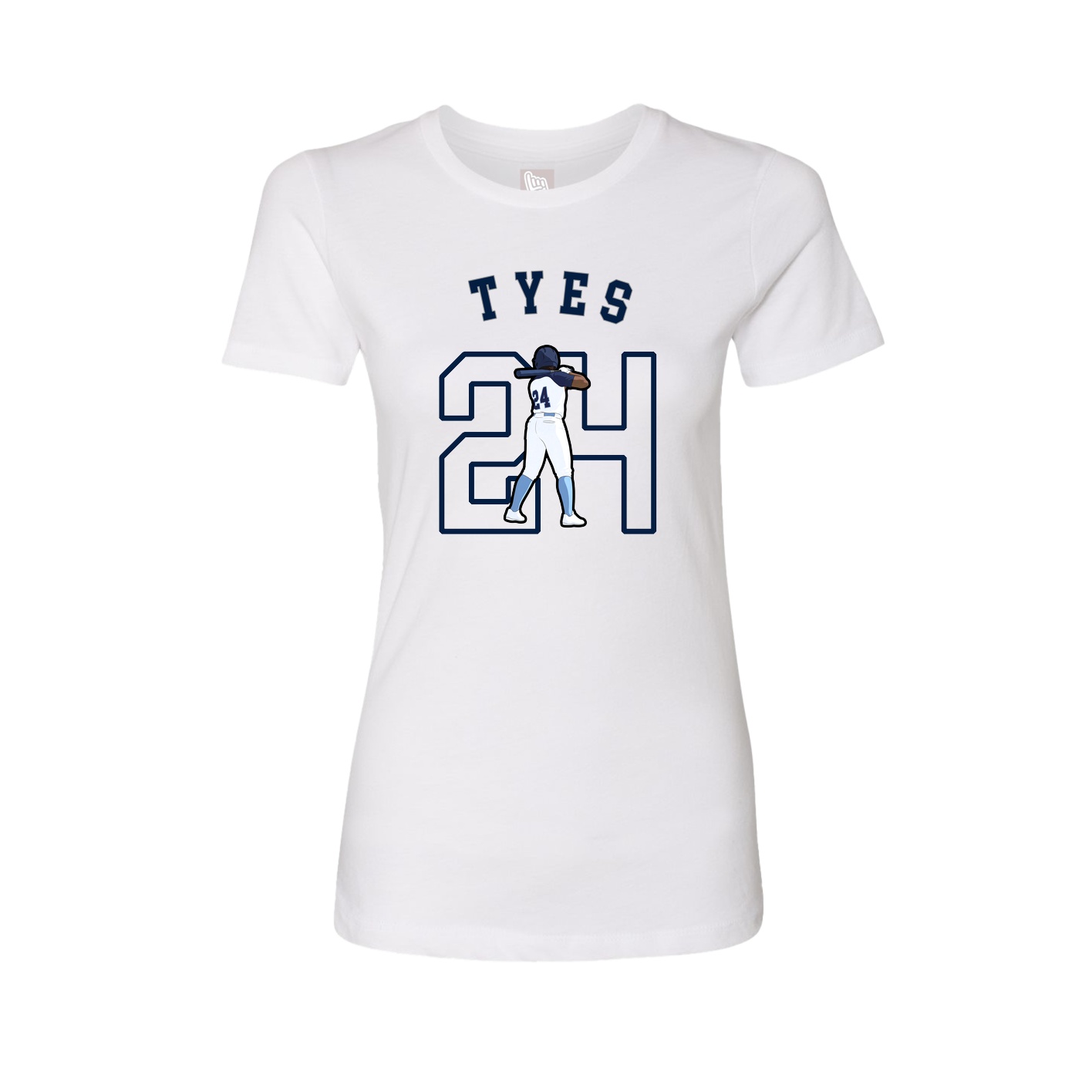 Fitted Women's Tee — Shirsey Arch in White