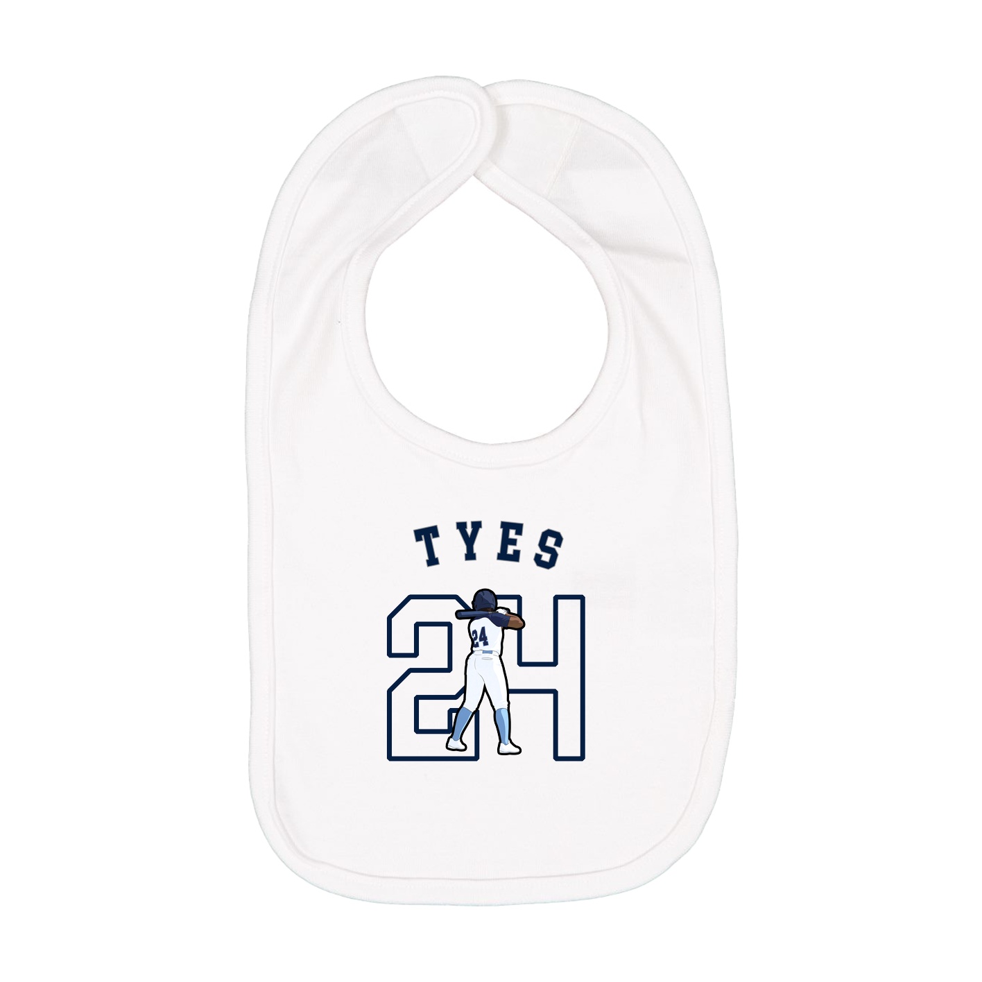 Infant Bib — Shirsey Arch in White