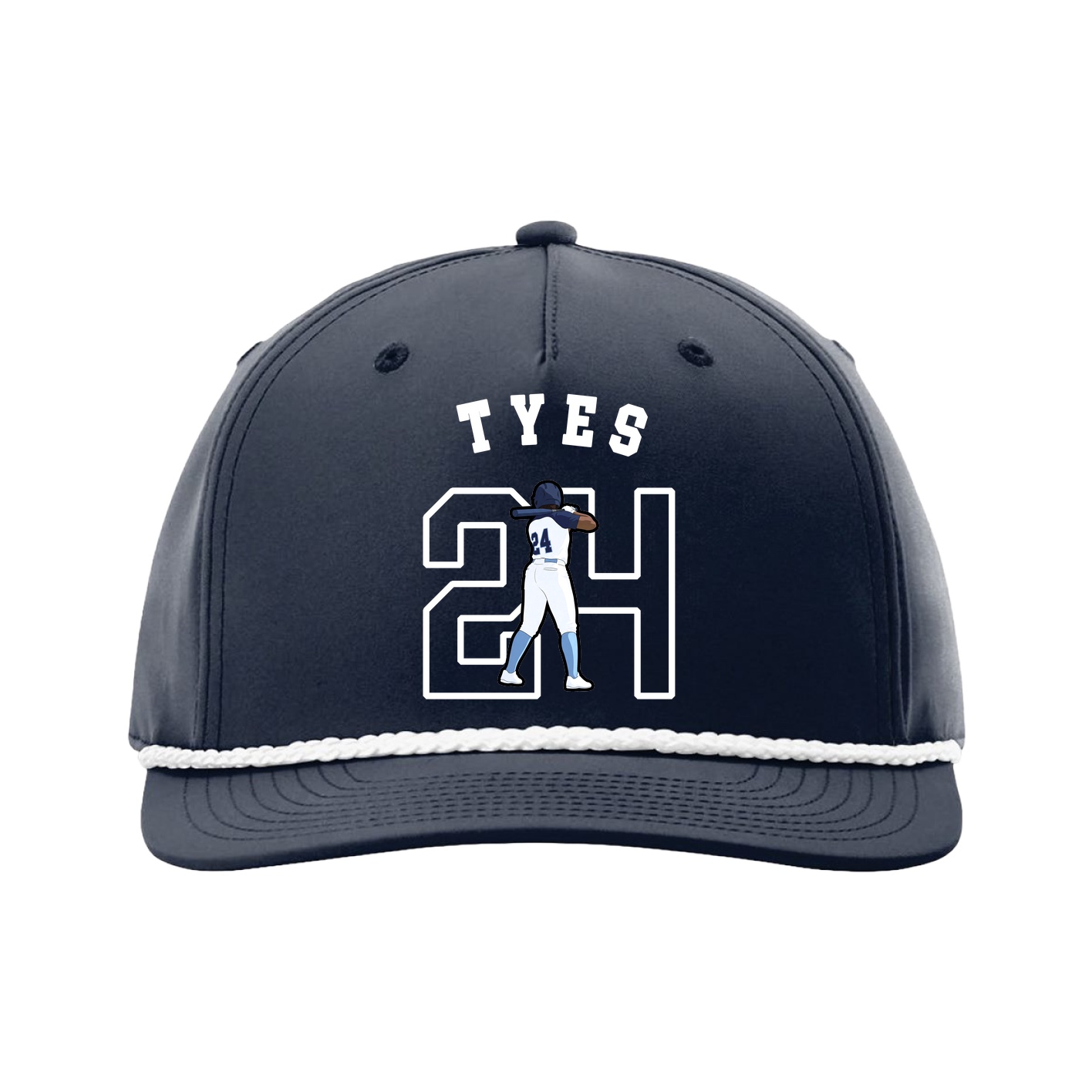 Five-Panel Classic Rope Cap — Shirsey Arch in Navy
