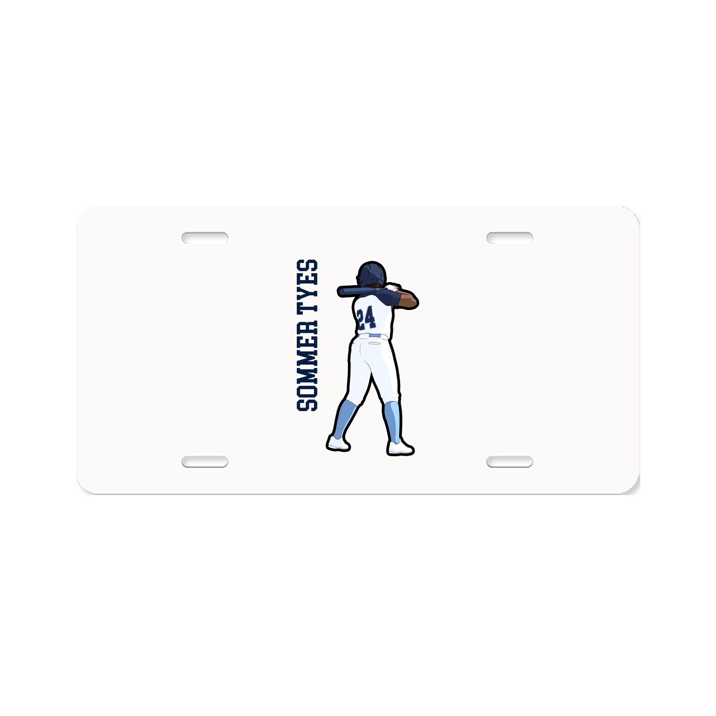 License Plate — Name Vertical in Classic
