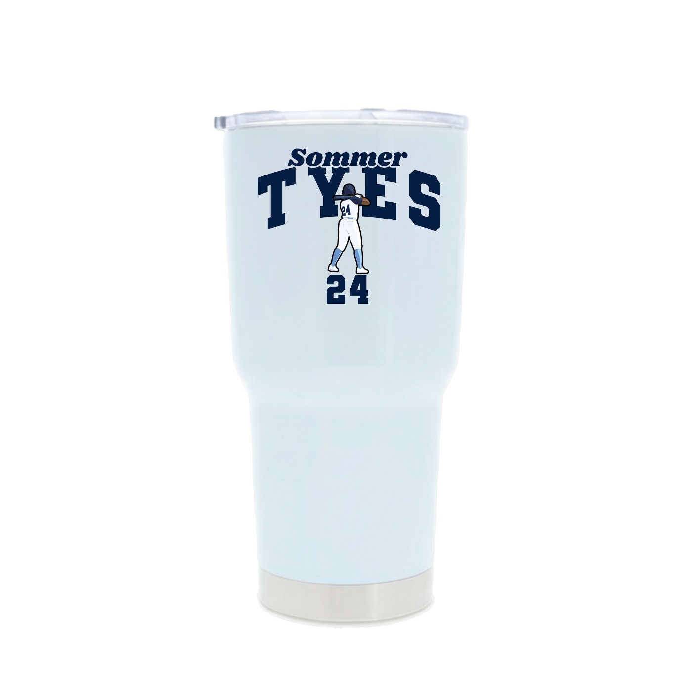 30oz Stainless Steel Tumbler — Signature Arch in White