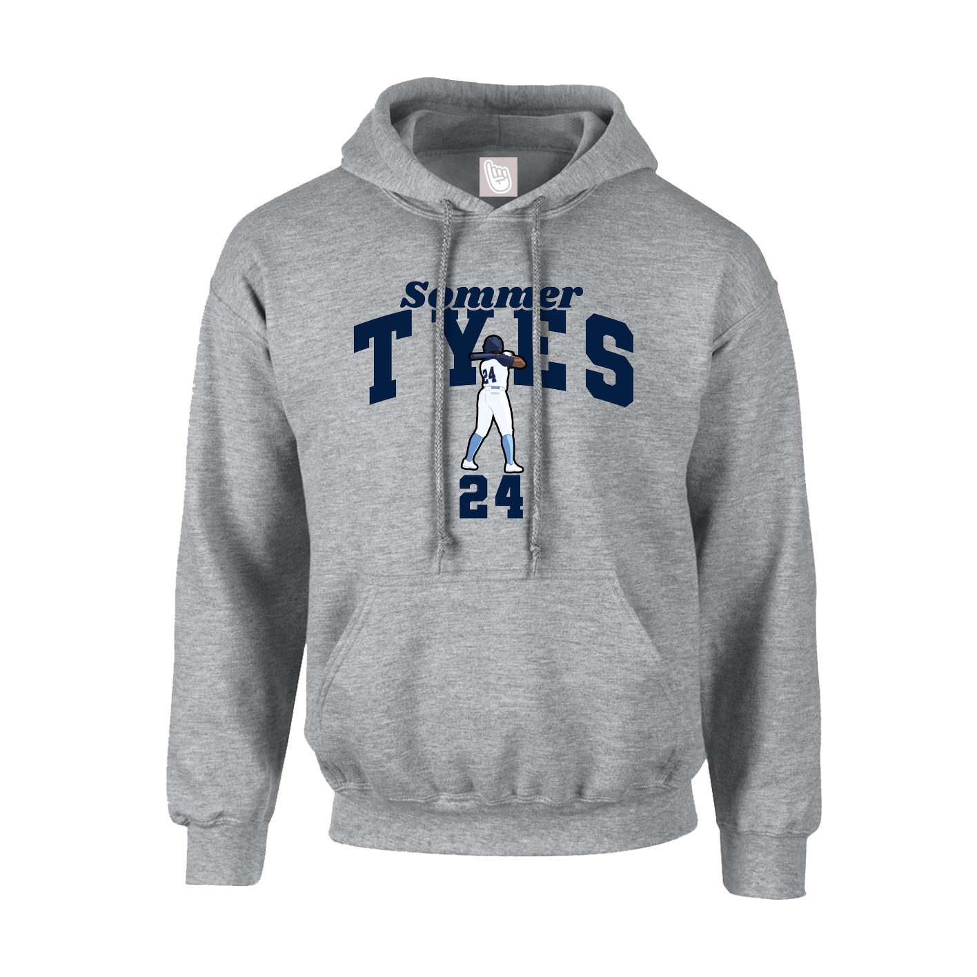Youth Hoodie — Signature Arch in Grey