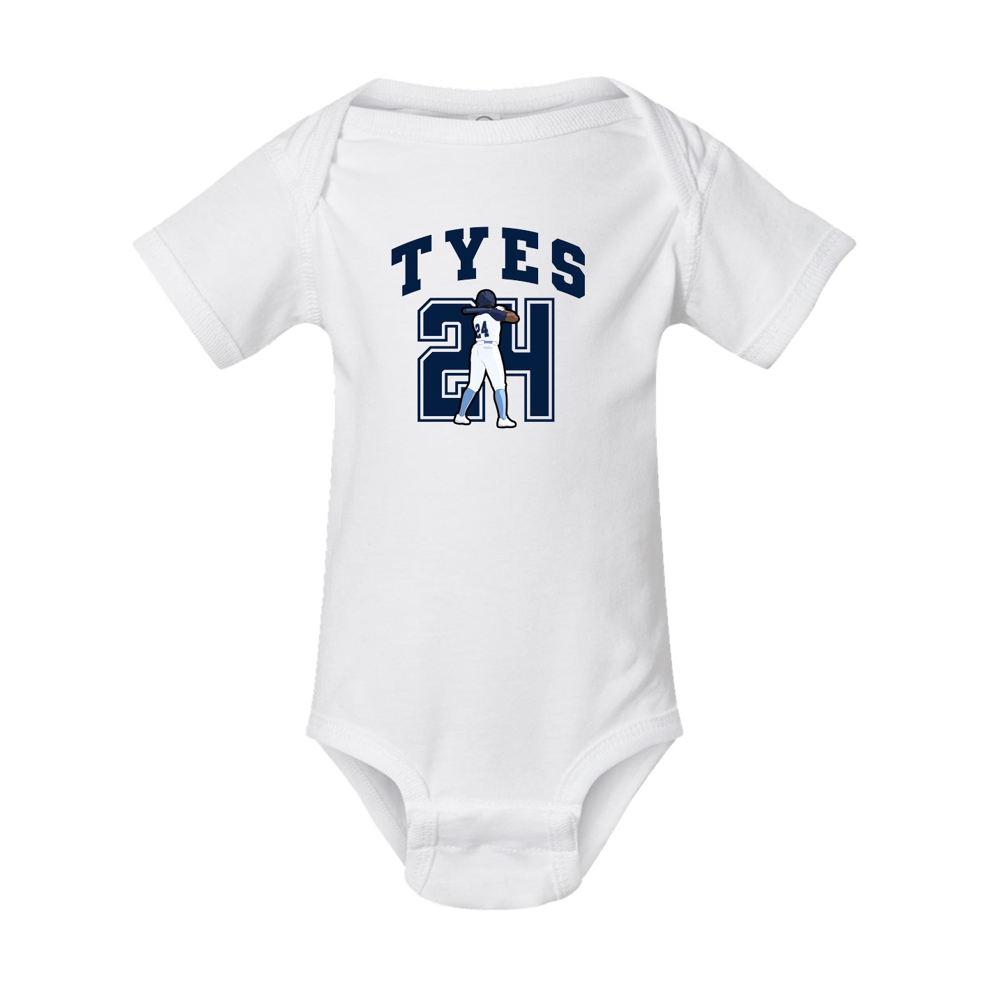 Baby Onesie — Number in White