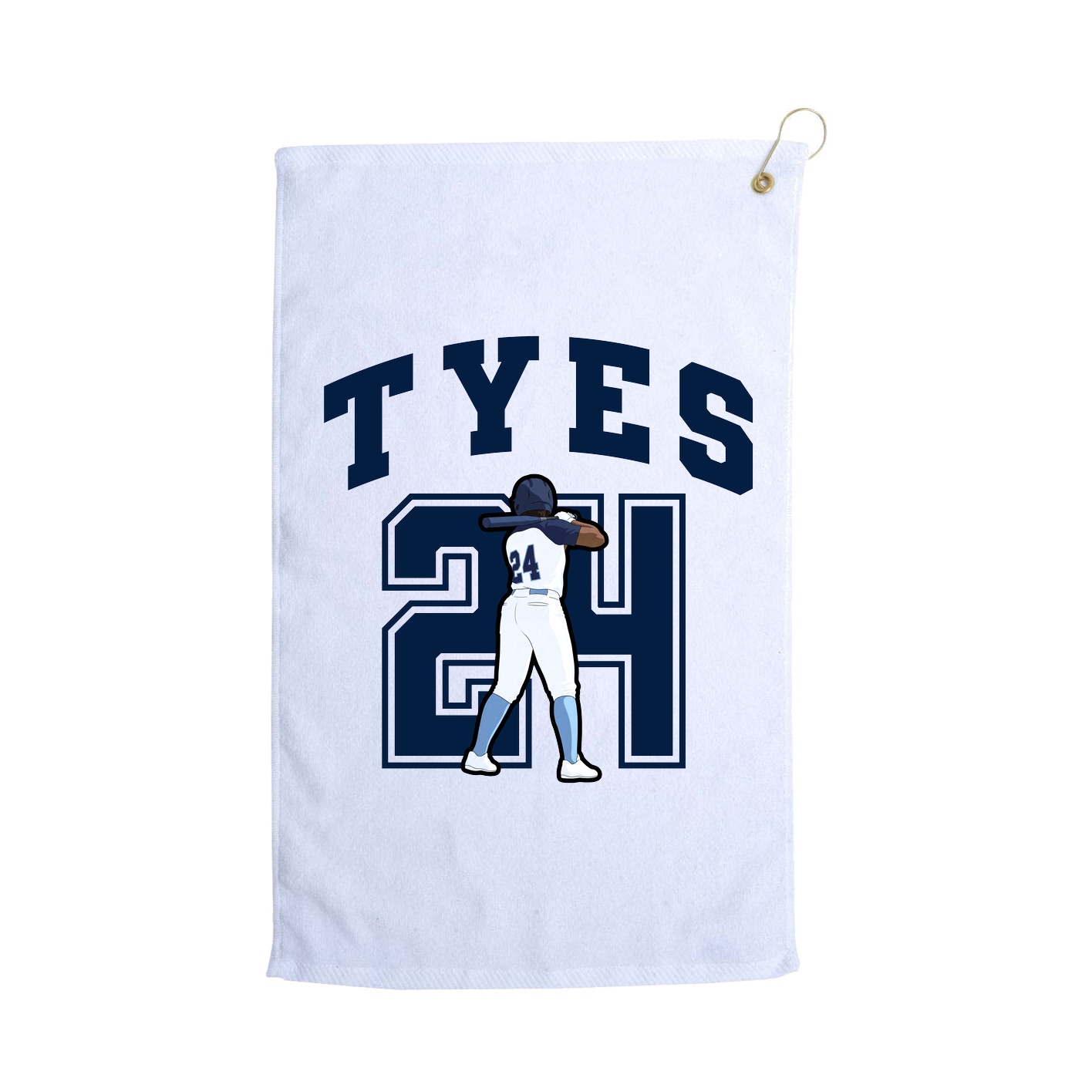 Golf Towel — Number in White