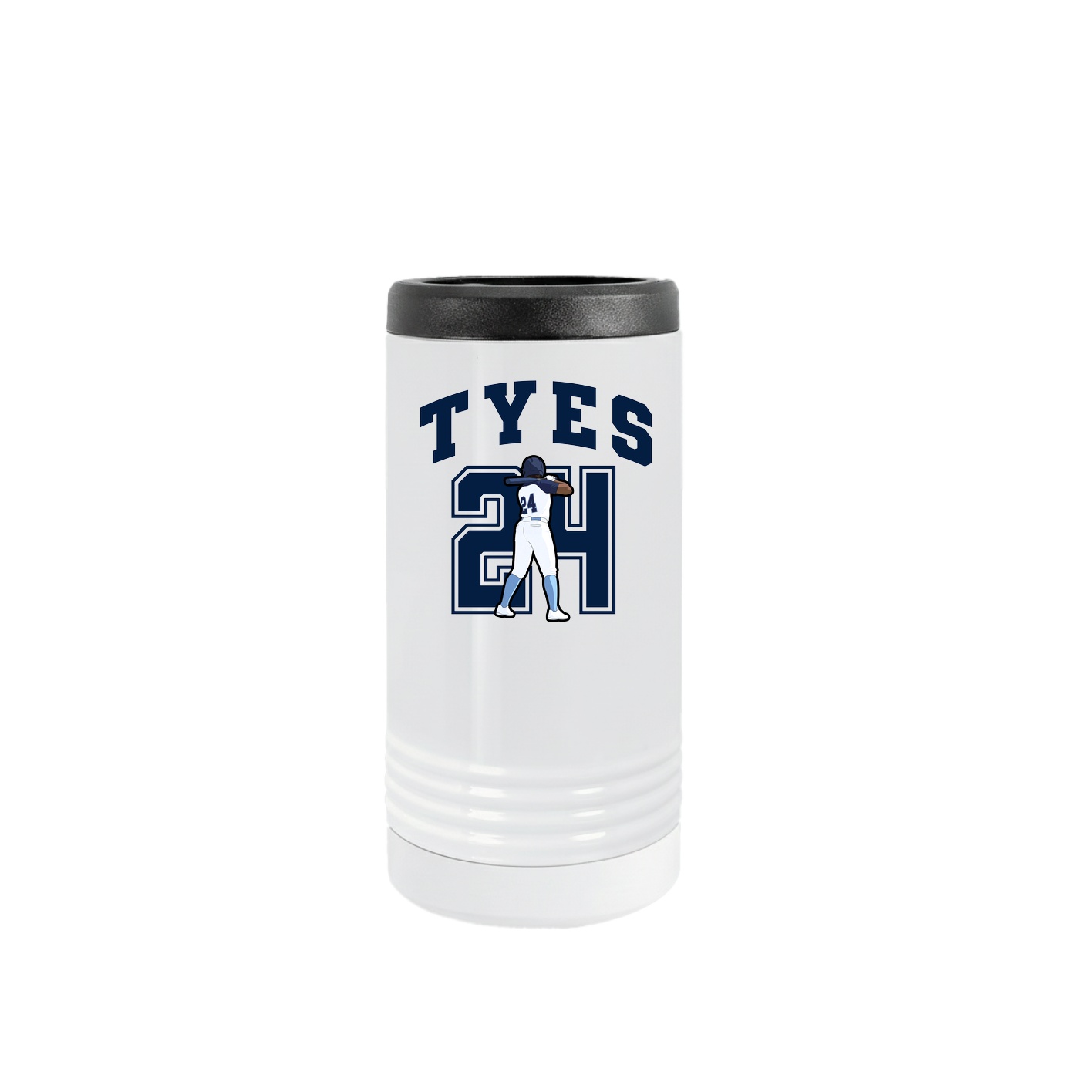 Slim Beverage Holder — Number in White