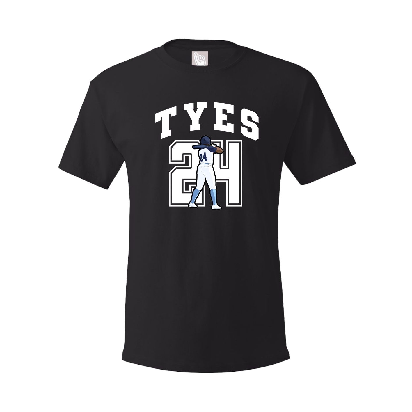 Youth Tee — Number in Black
