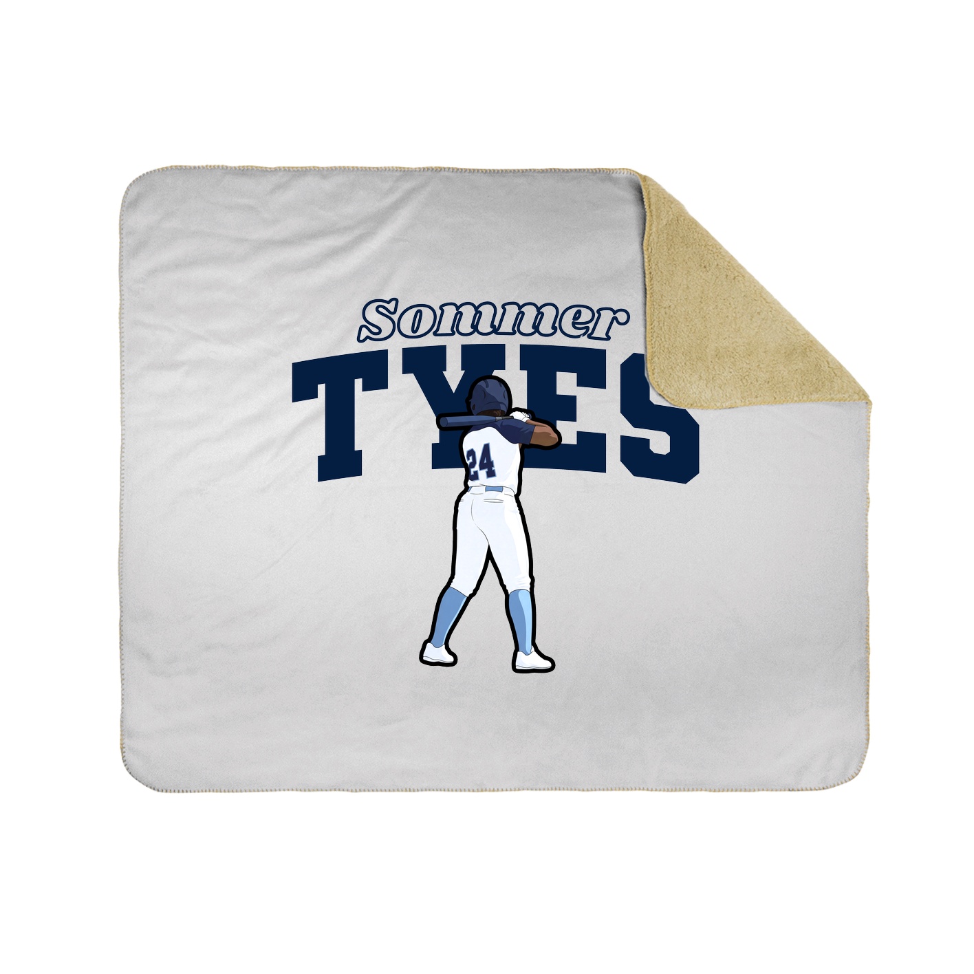 Throw Blanket — Name Arch in White