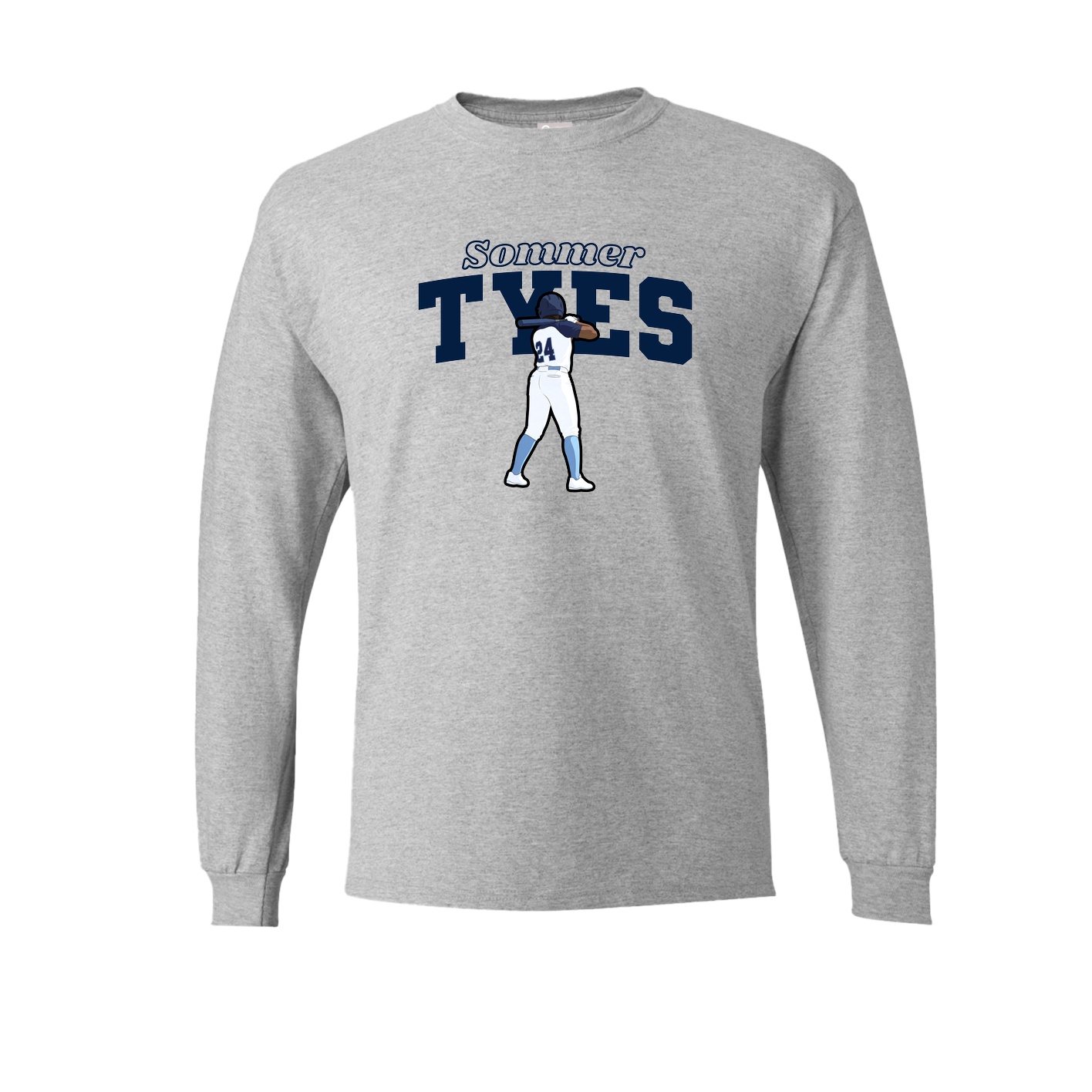 Long Sleeve Tee — Name Arch in Grey