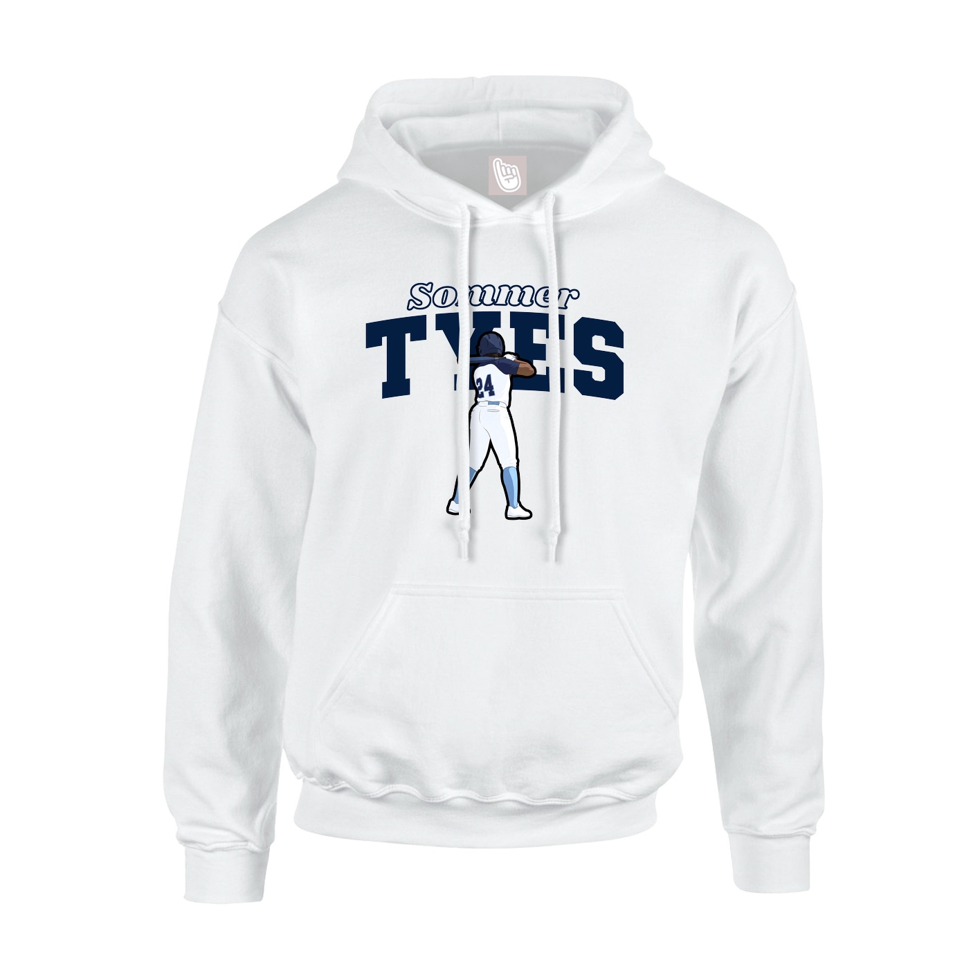 Hoodie — Name Arch in White