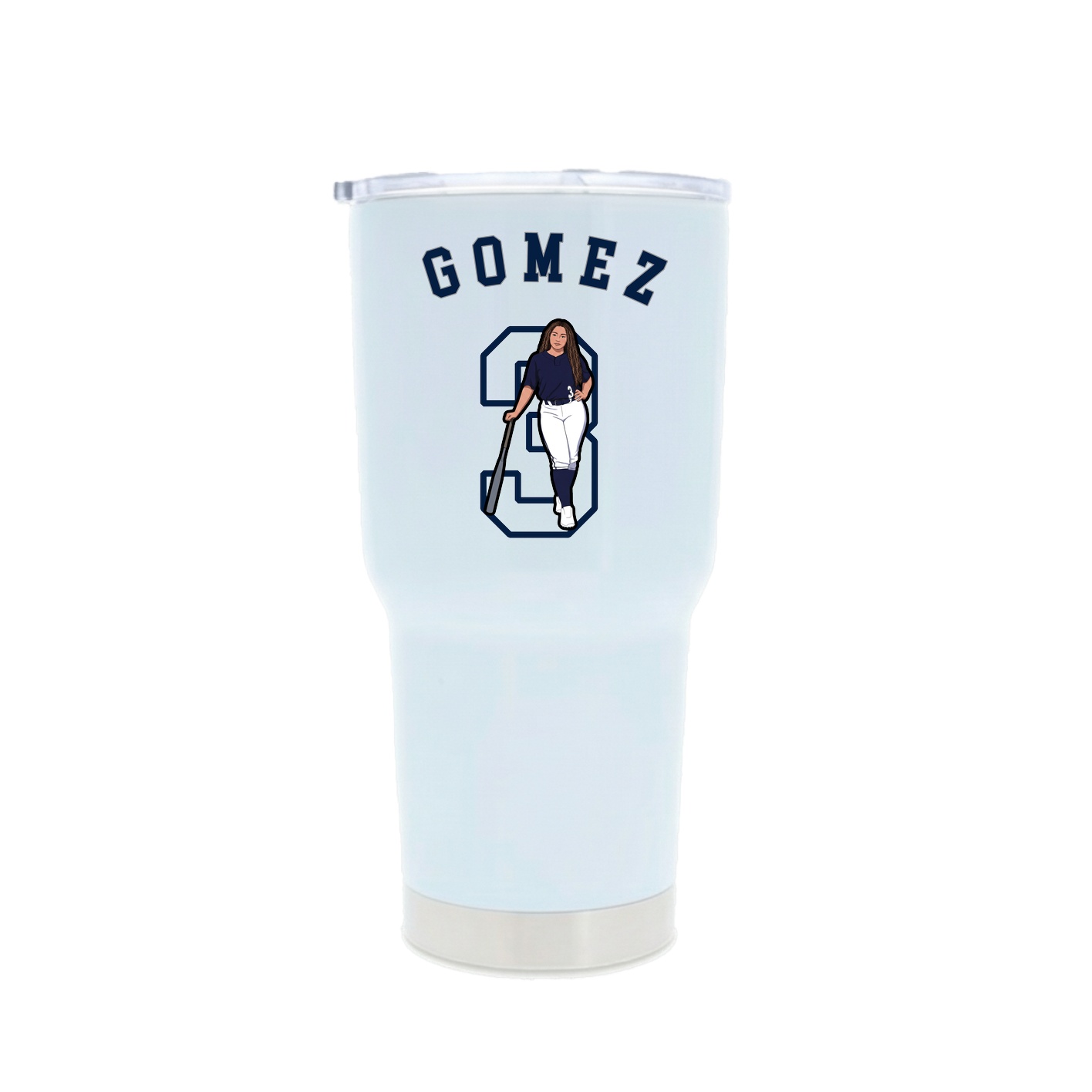 30oz Stainless Steel Tumbler — Shirsey Arch in White