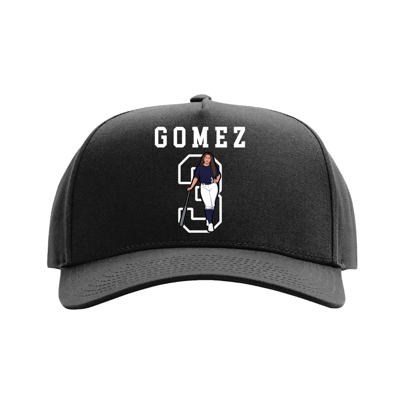 Full Fabric Five-Panel Champ Cap — Shirsey in Black