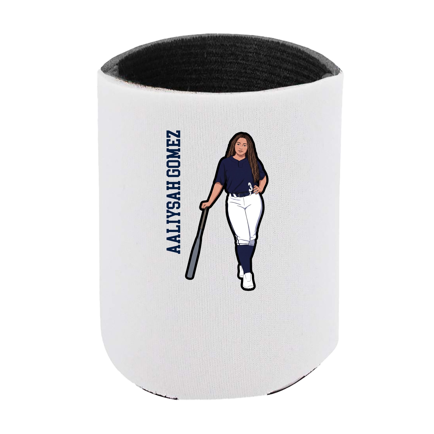 Can Holder — Name Vertical in White