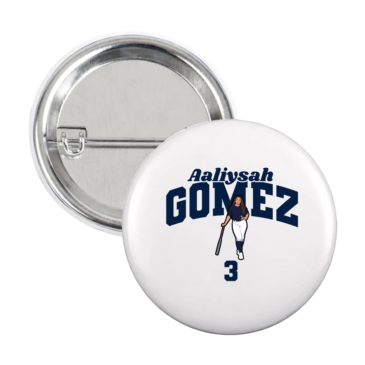 Game Day Button — Signature Arch in White