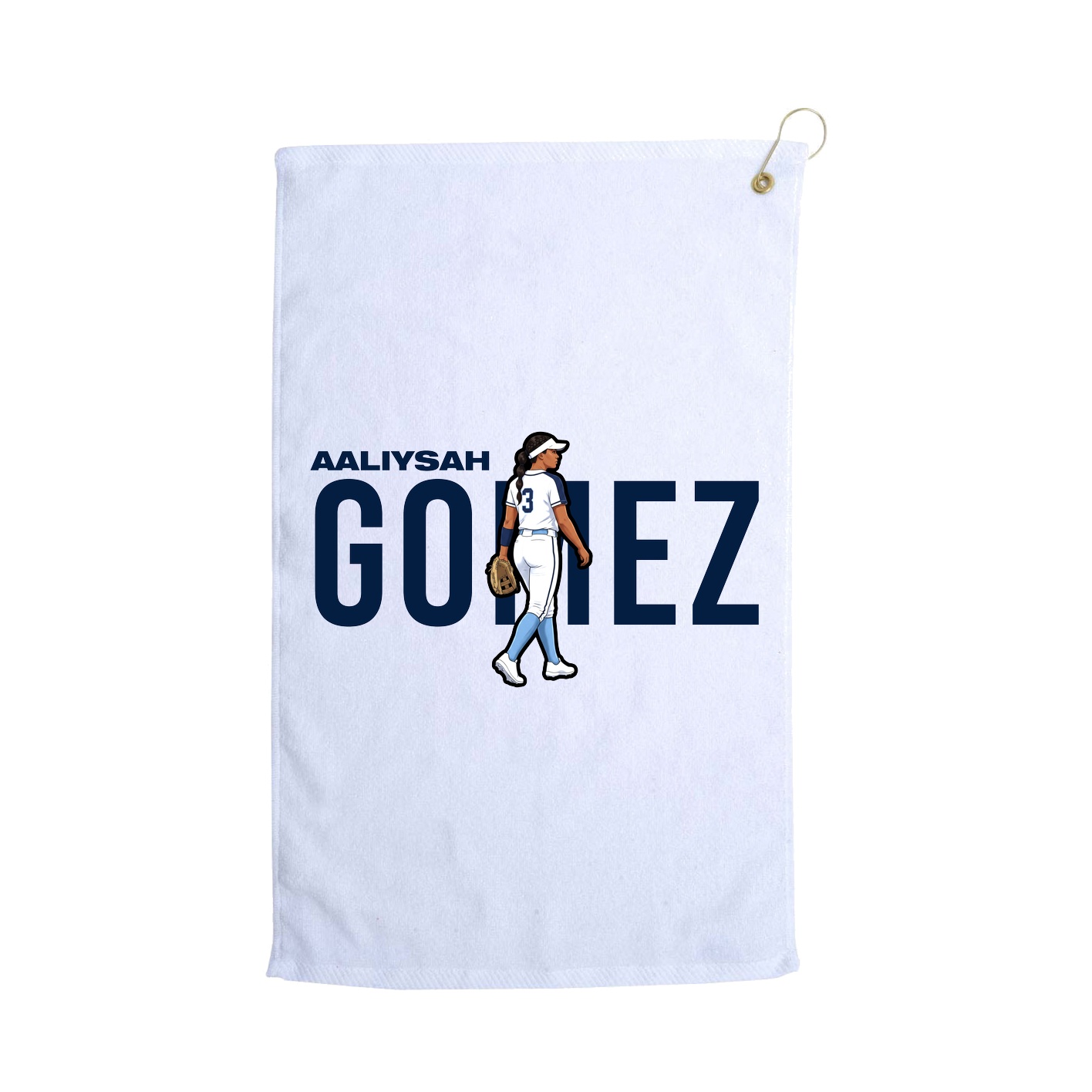 Golf Towel — Player Name in White