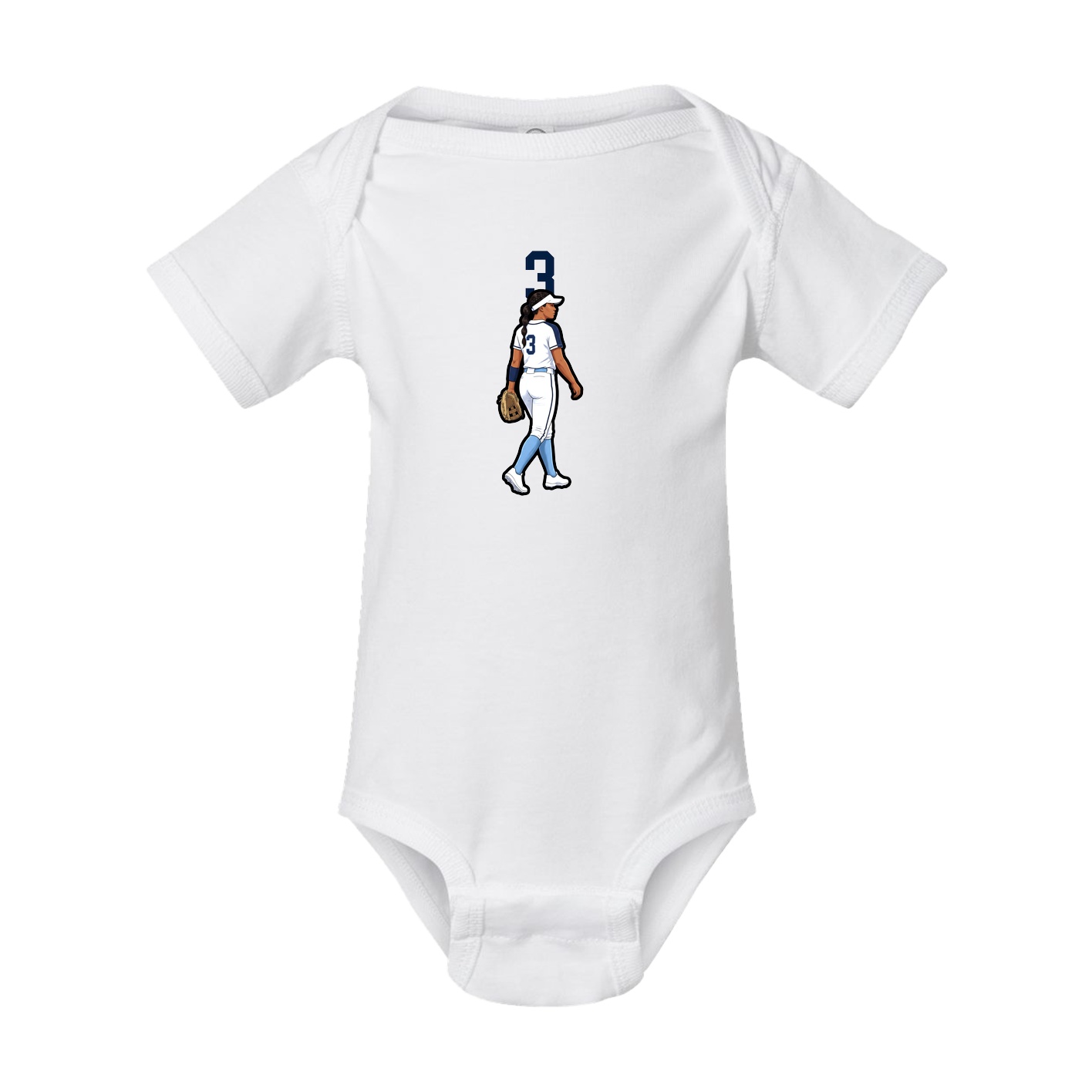 Baby Onesie — Number Top in White