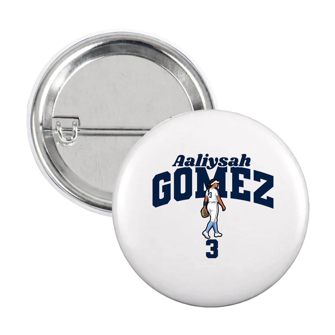 Game Day Button — Signature Arch in White