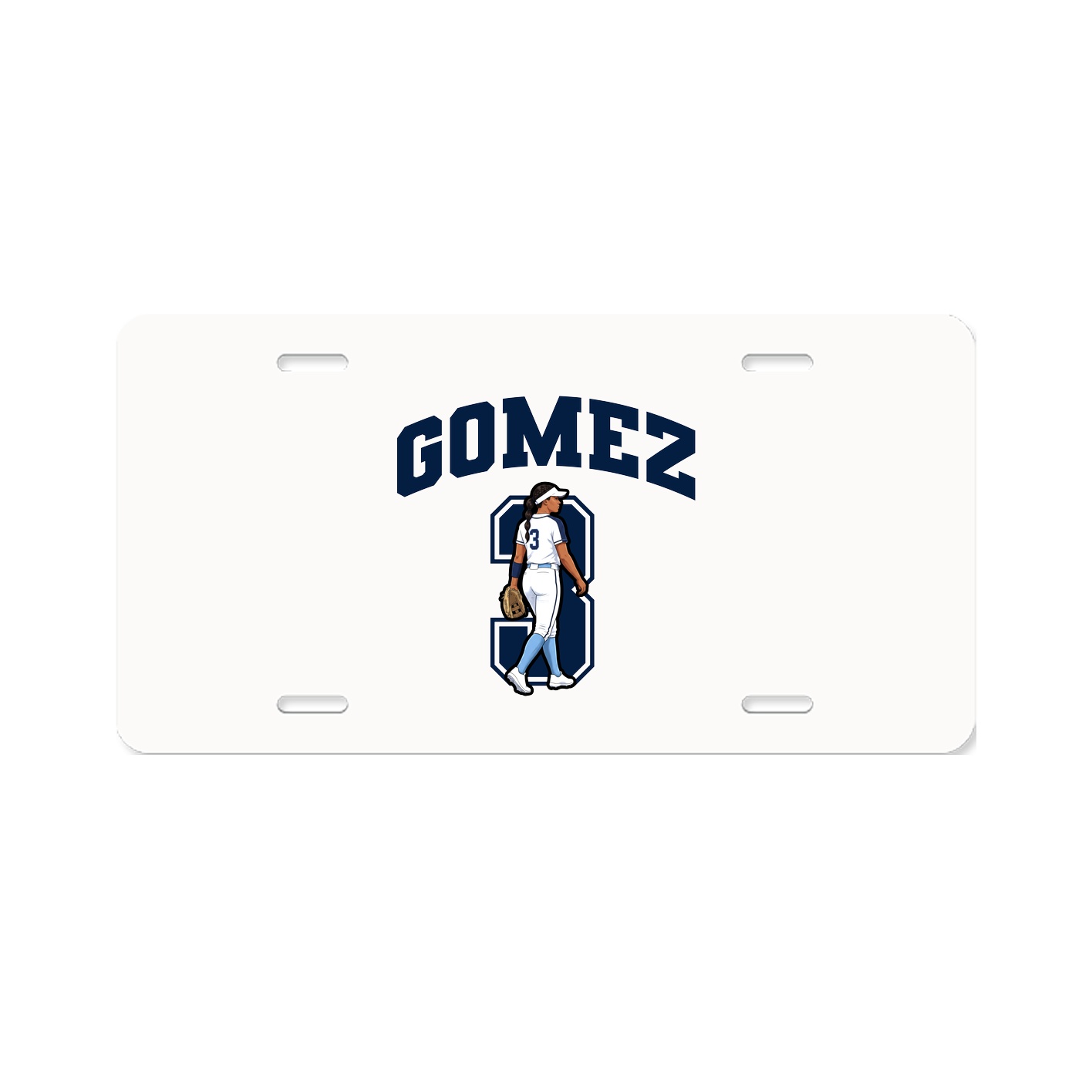 License Plate — Number in Classic