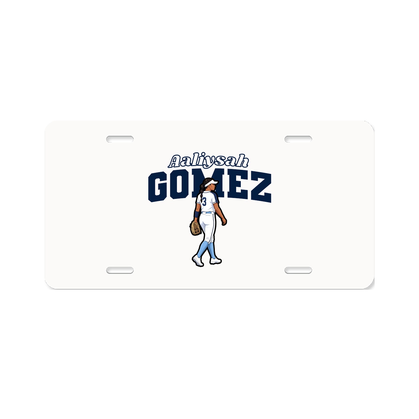 License Plate — Name Arch in Classic