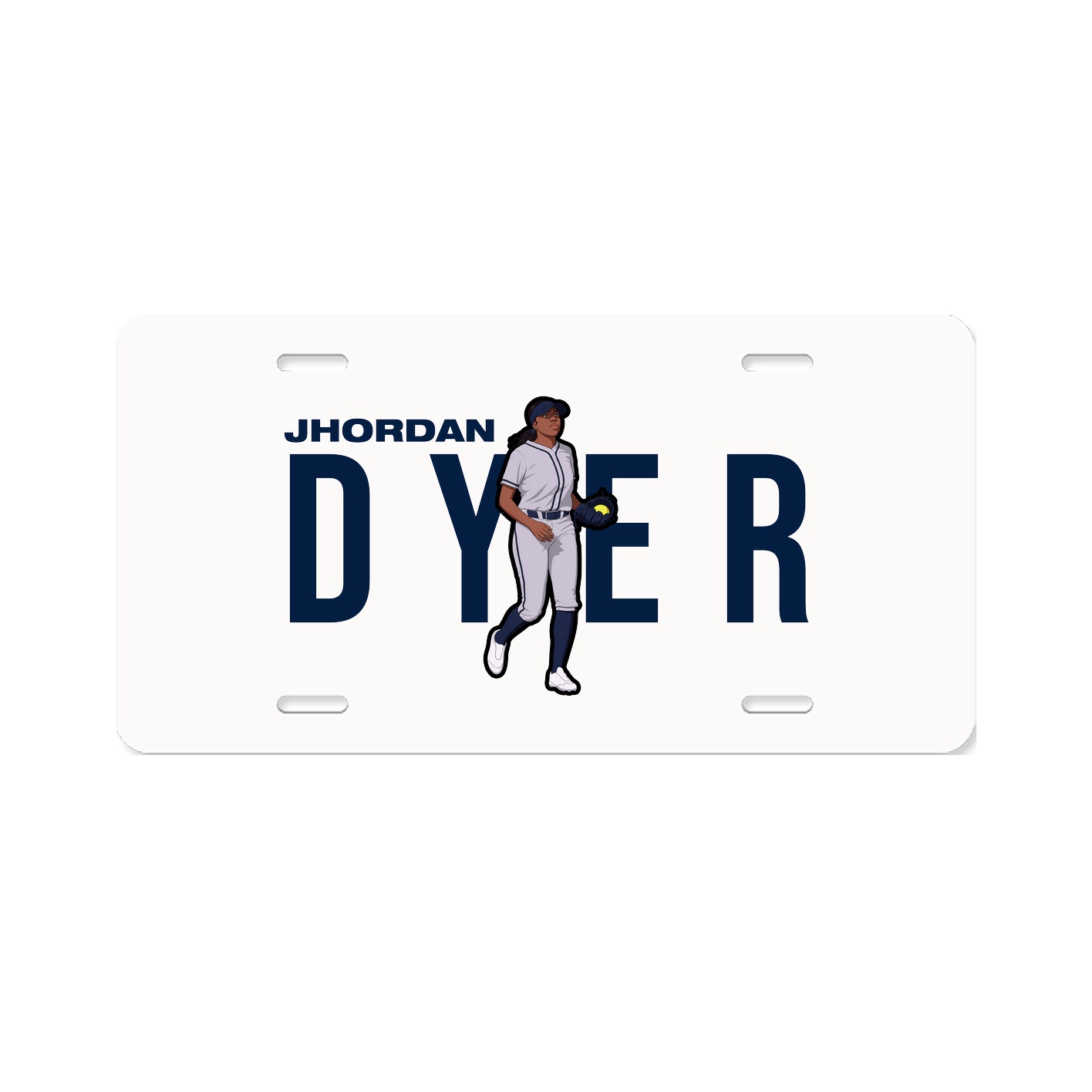 License Plate — Player Name in Classic