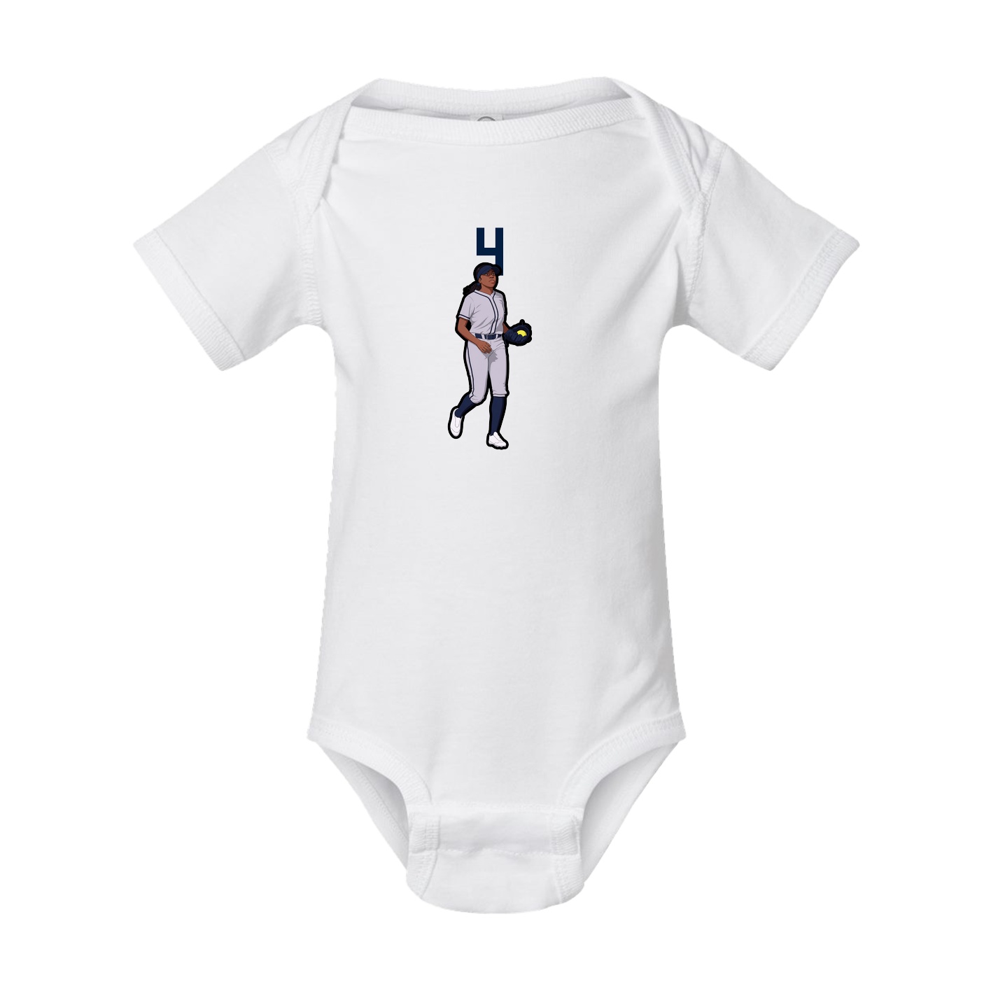 Baby Onesie — Number Top in White