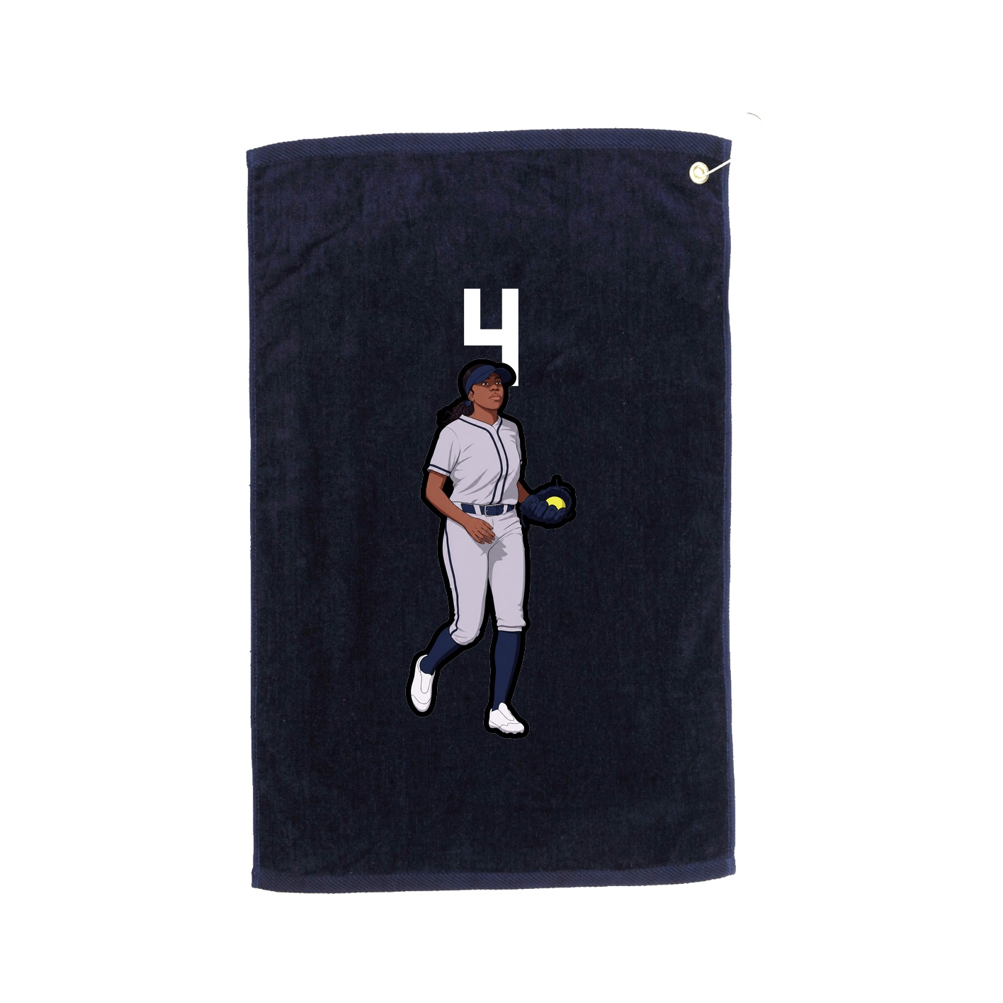 Golf Towel — Number Top in Navy