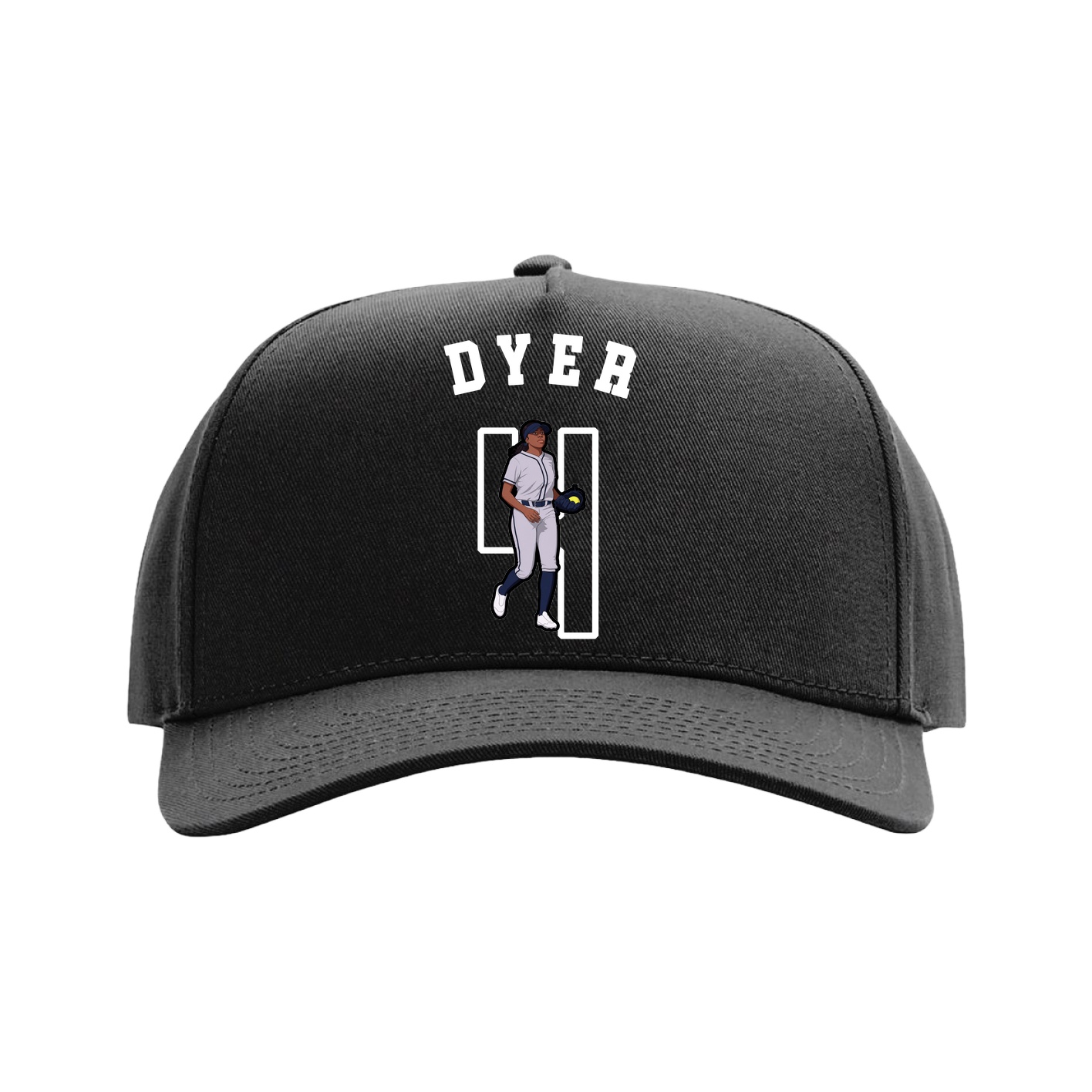 Full Fabric Five-Panel Champ Cap — Shirsey Arch in Black