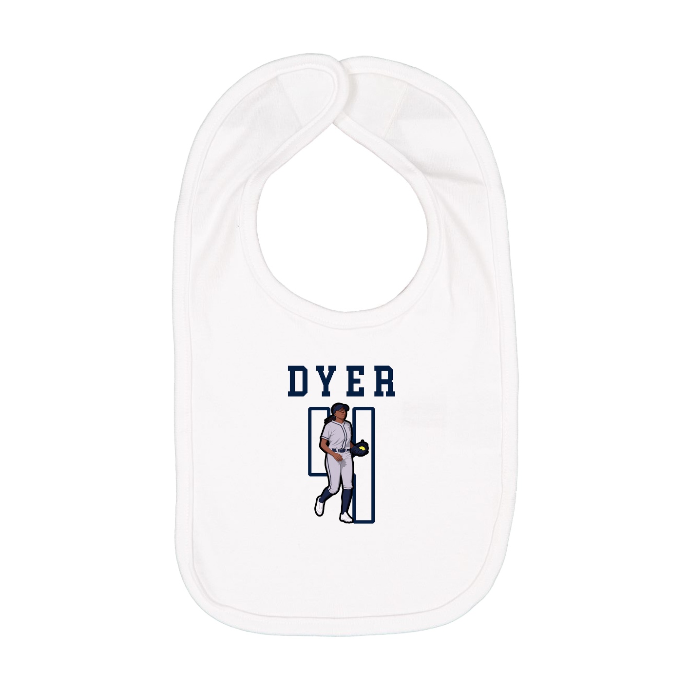 Infant Bib — Shirsey in White
