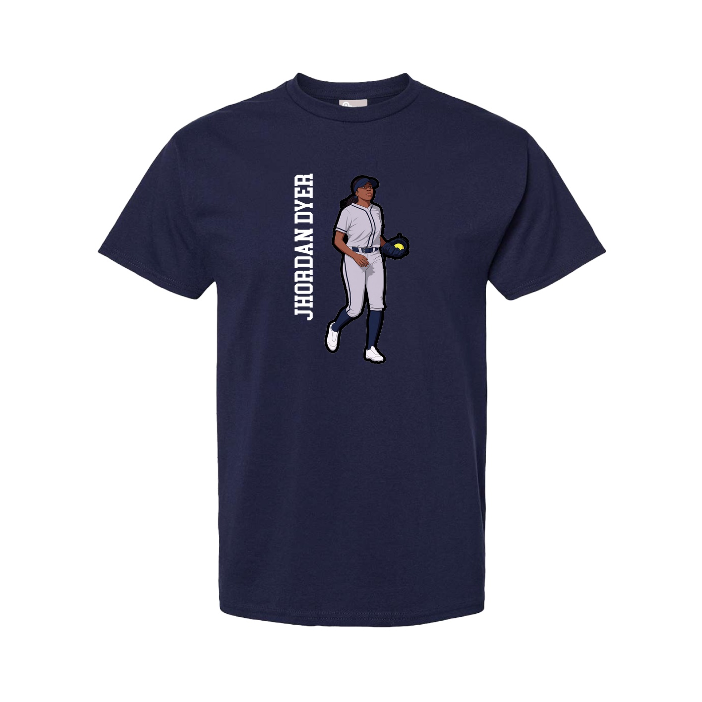 Tee — Name Vertical in Navy