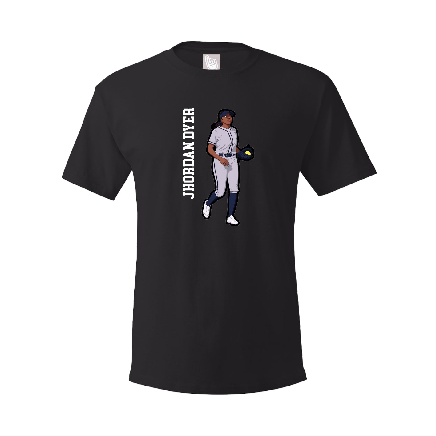 Youth Tee — Name Vertical in Black