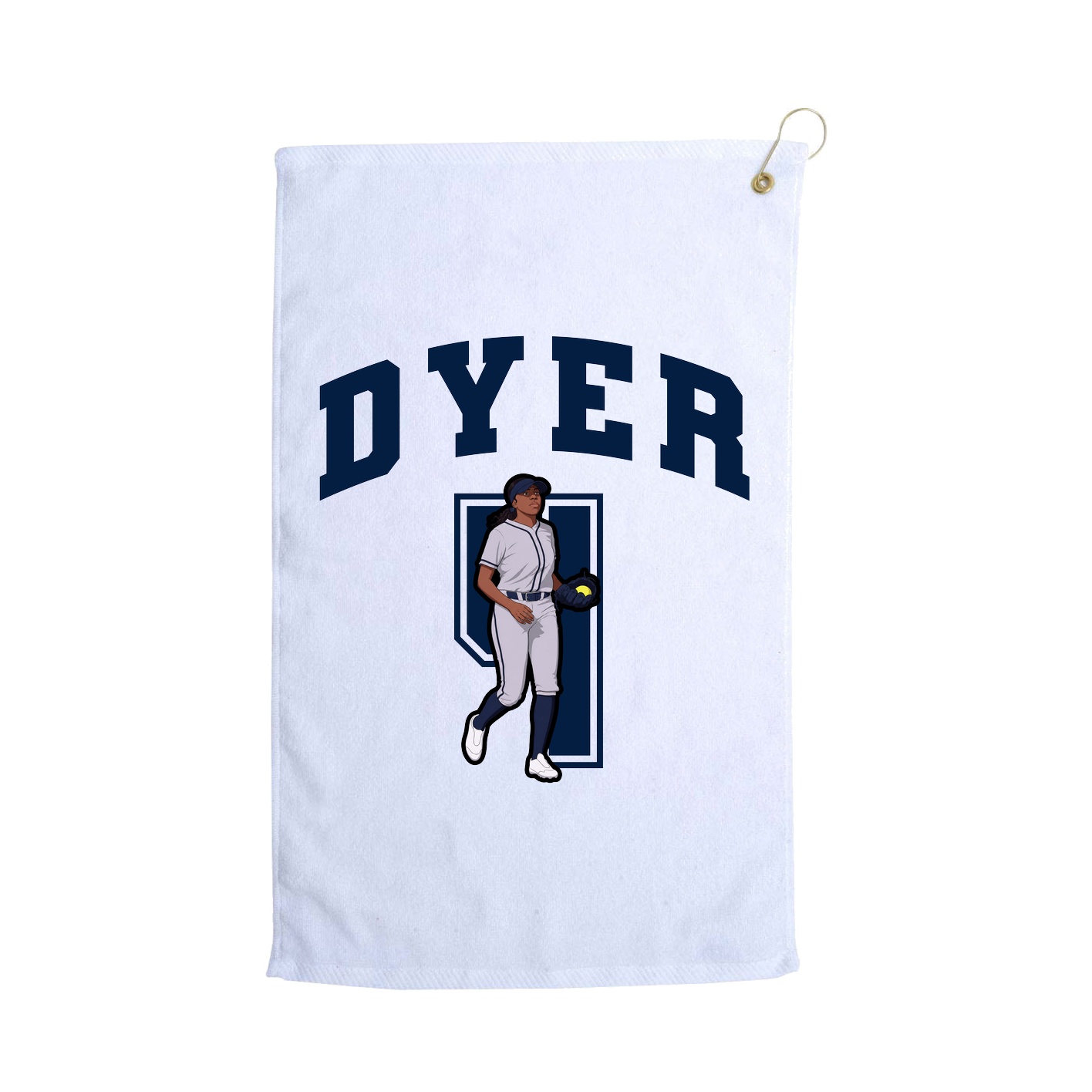 Golf Towel — Number in White