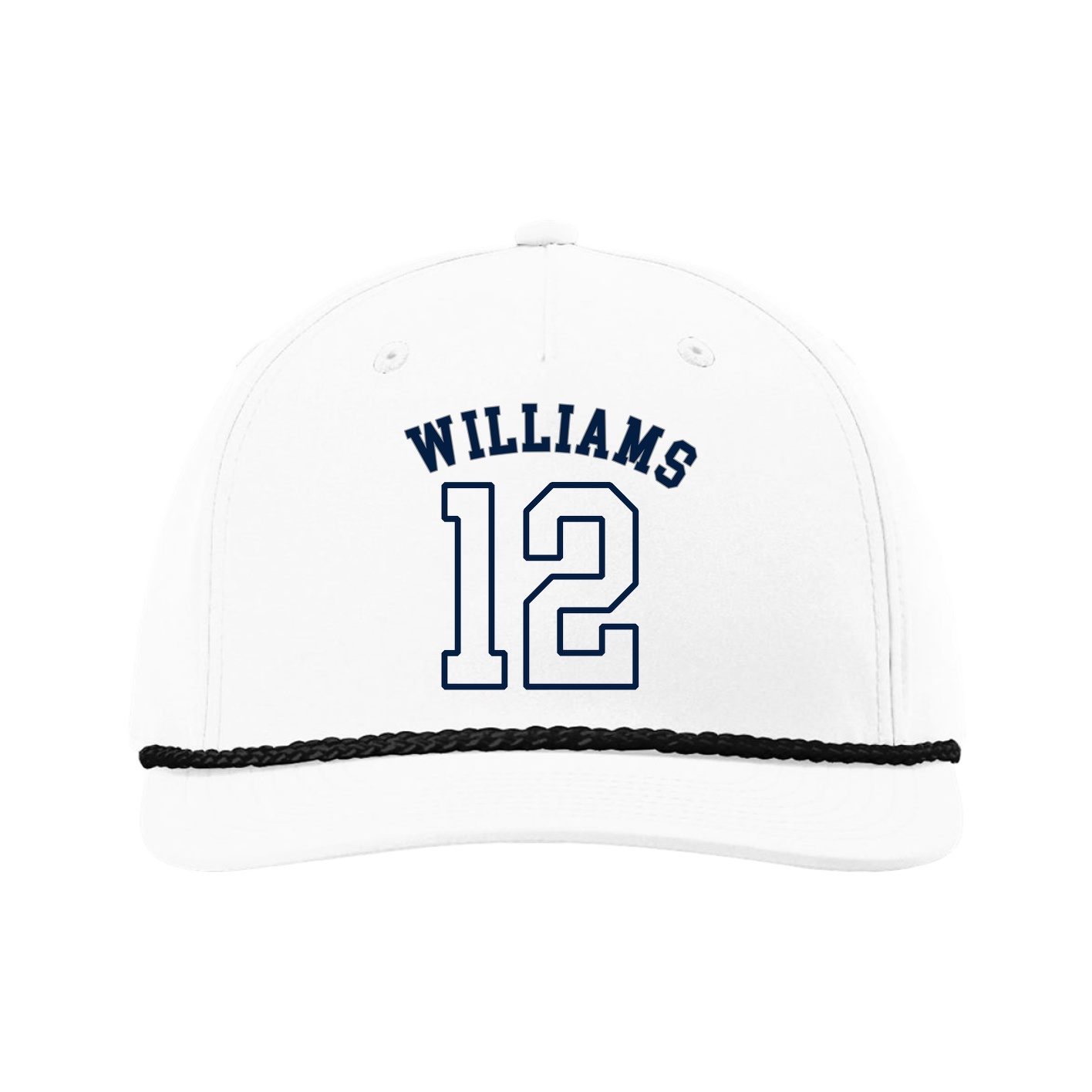 Five-Panel Classic Rope Cap — Shirsey Arch in White