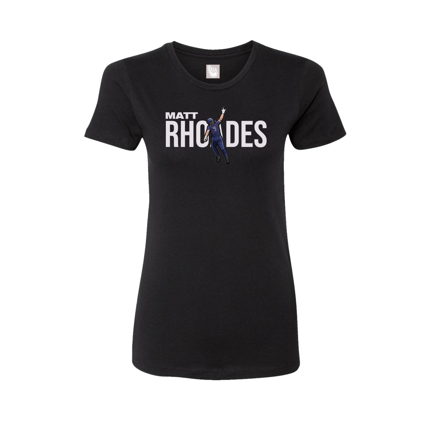 Fitted Women's Tee — Player Name in Black