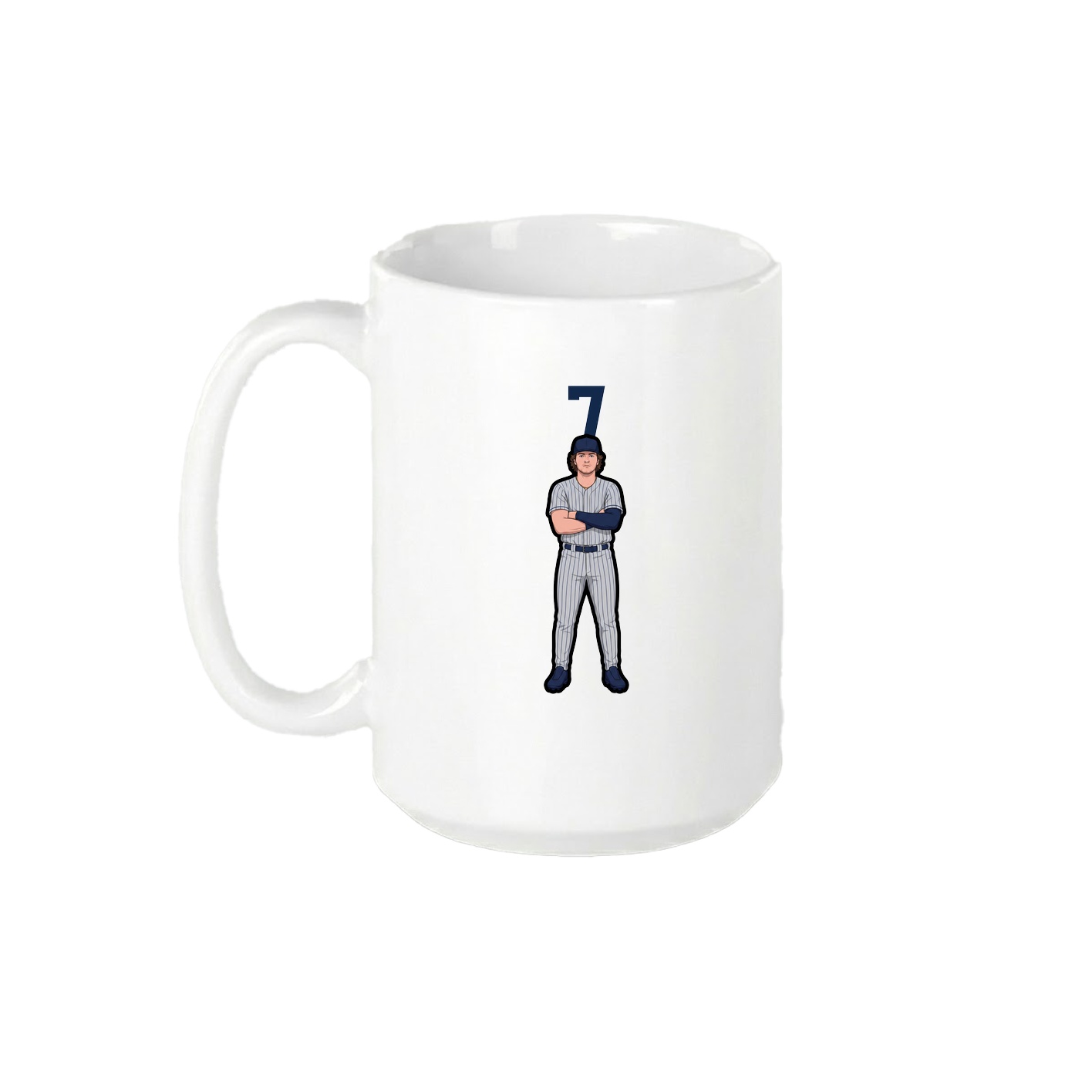 15oz Coffee Mug — Number Top in White