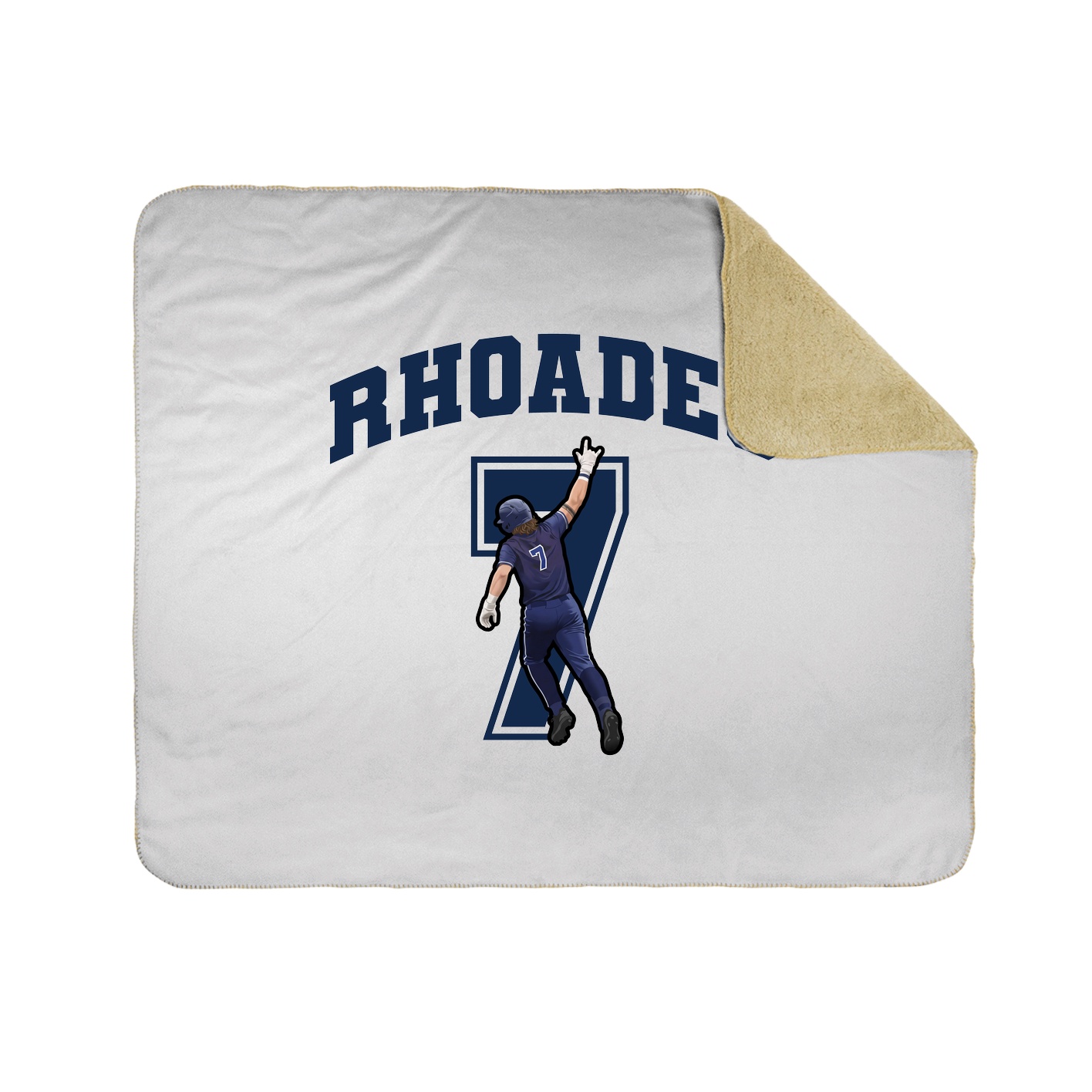 Throw Blanket — Number in White