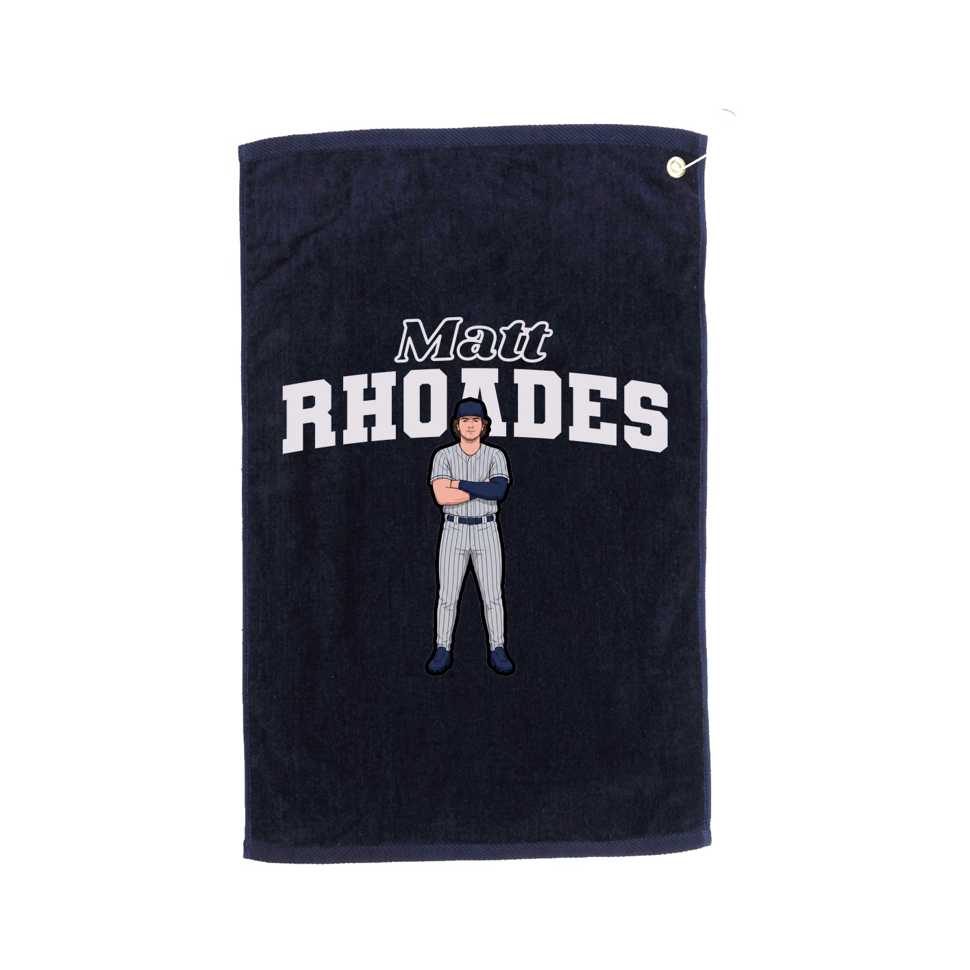 Golf Towel — Name Arch in Navy