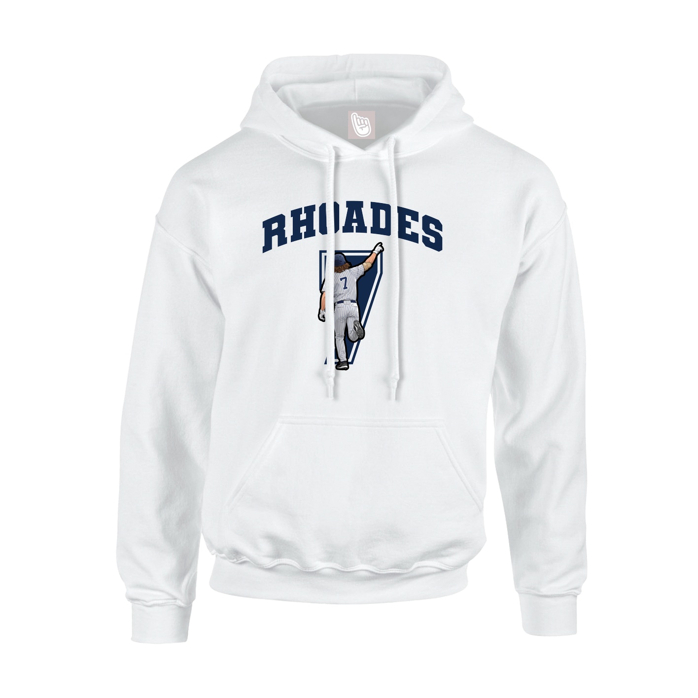 Youth Hoodie — Number in White
