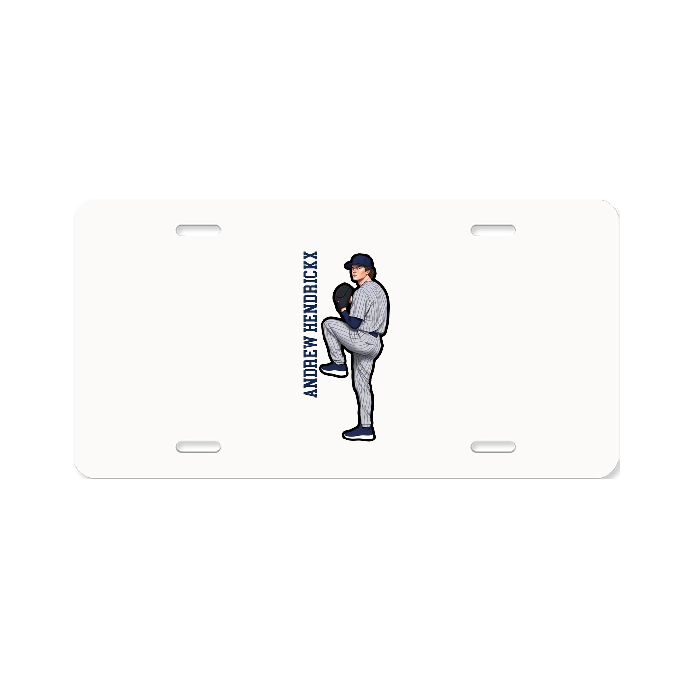 License Plate — Name Vertical in Classic
